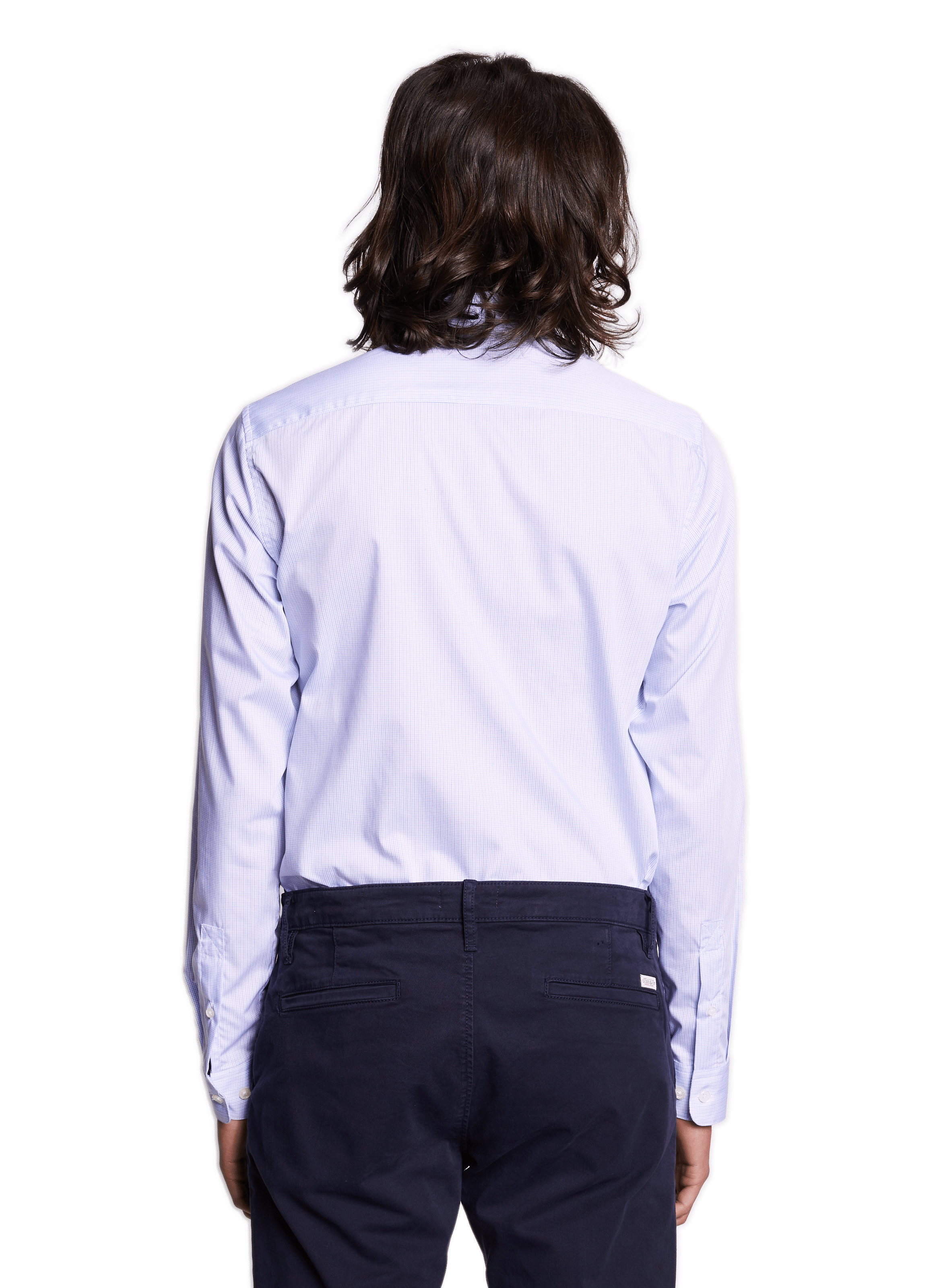 Chemise slim en coton AU PRINTEMPS PARIS Bleu