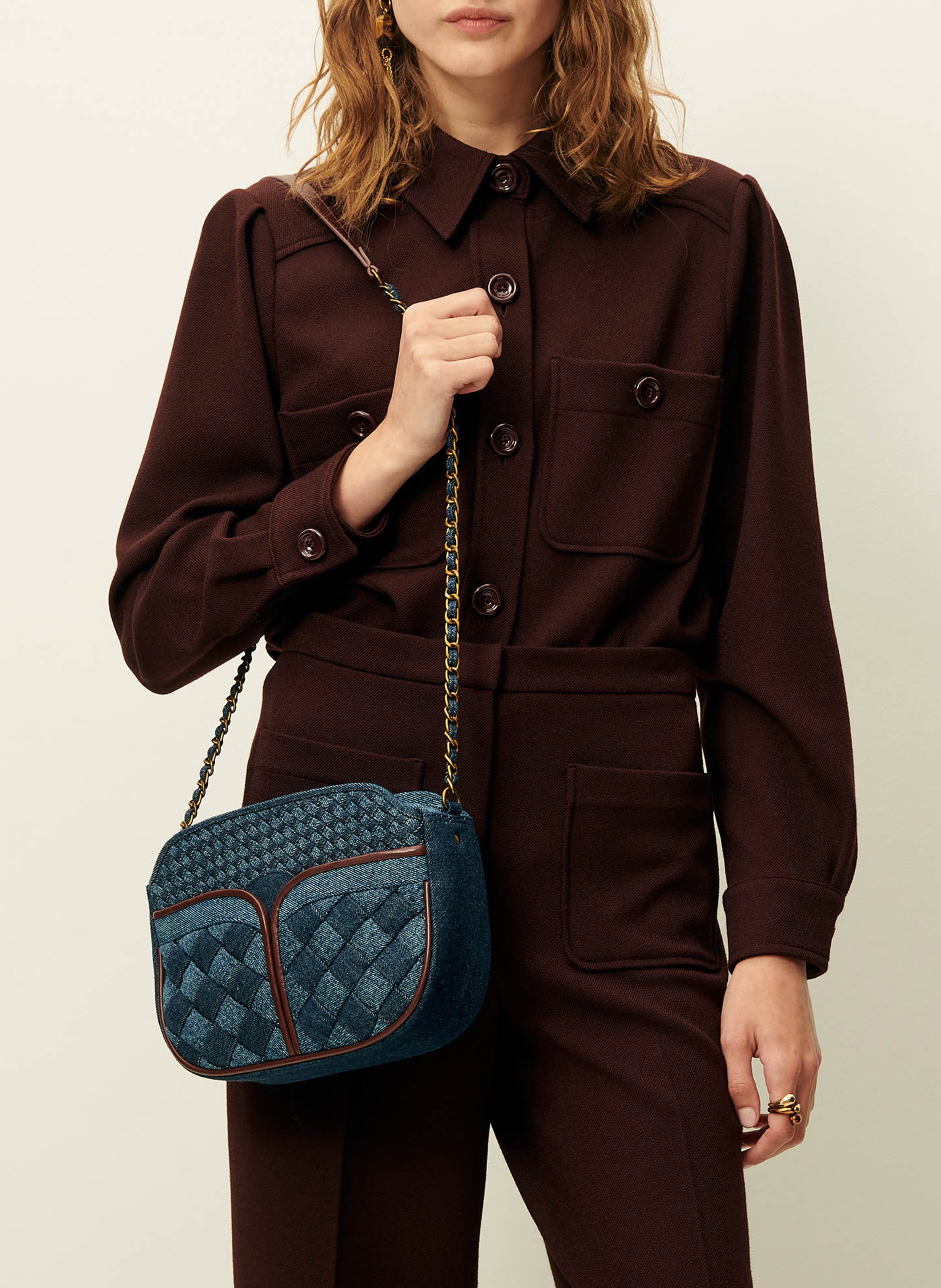 Chemise col classique droite theodore SESSUN Marron