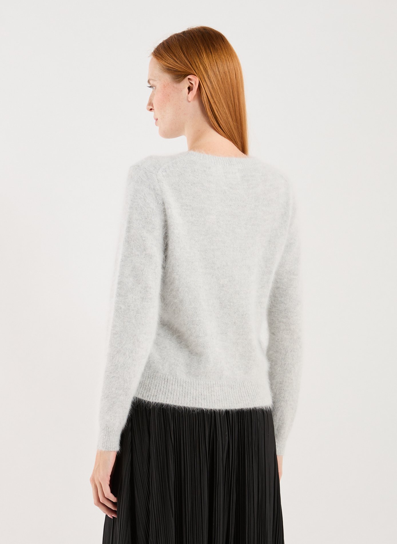 Pull duveteux en angora BELLEROSE Beige