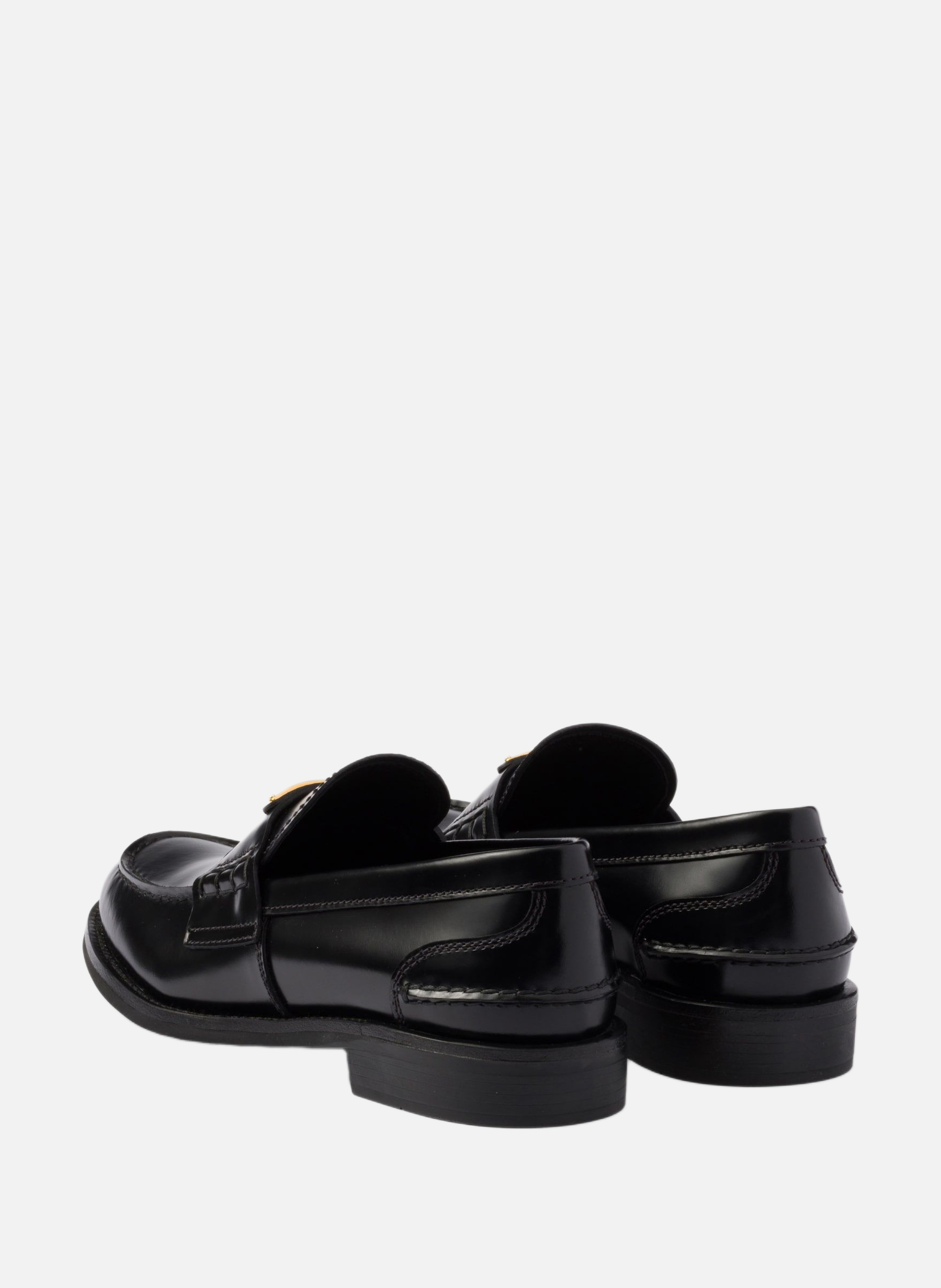 Mocassins en cuir brossé PRADA Noir