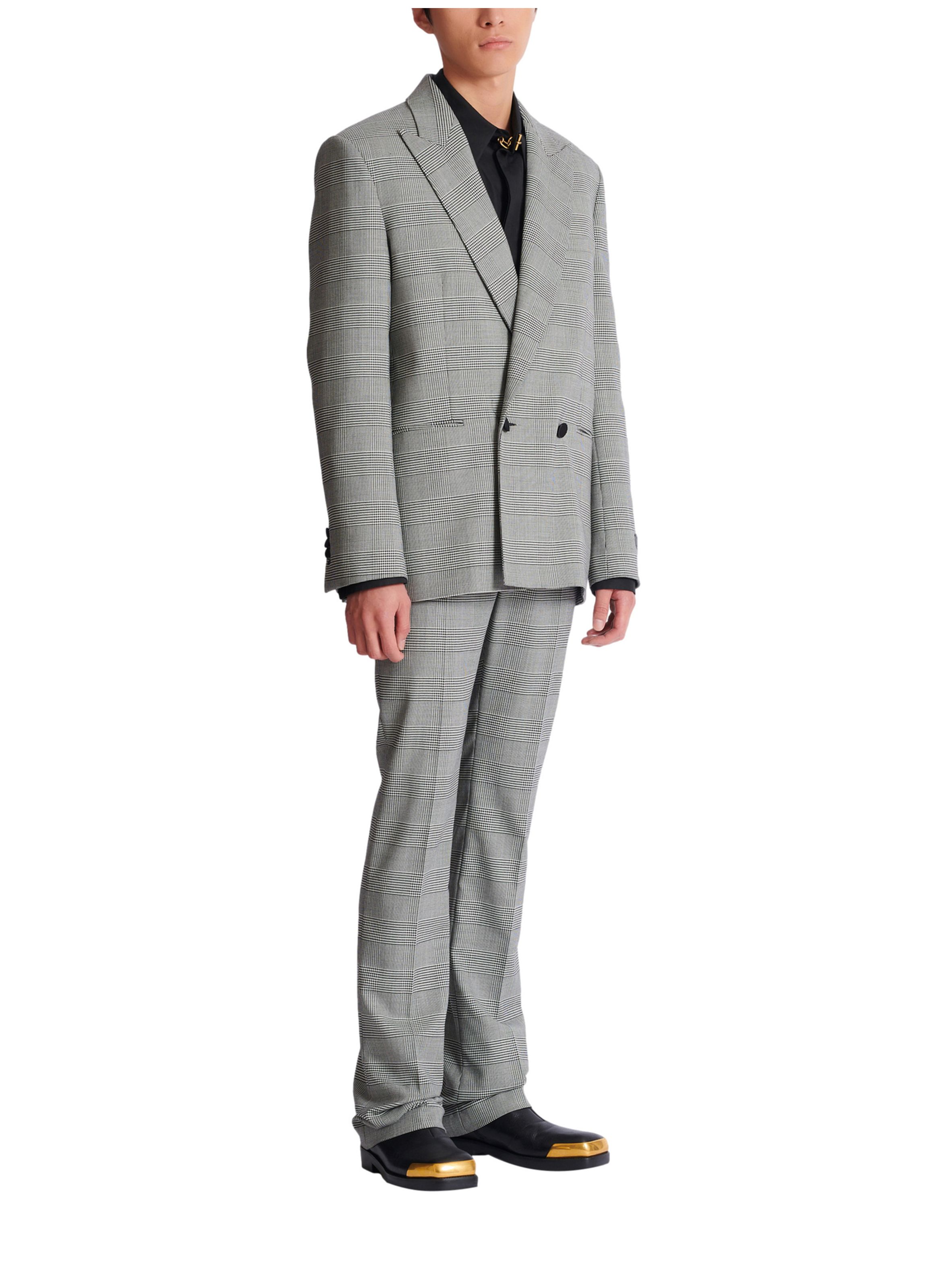 Blazer 2 boutons prince de galles BALMAIN Noir