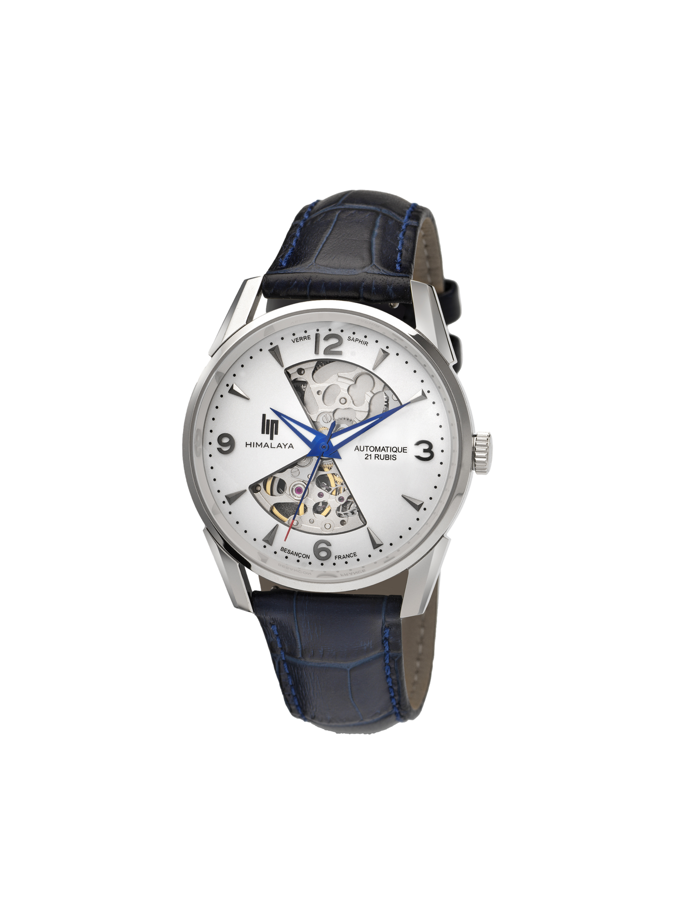 Montre automatique Himalaya en cuir LIP Argent