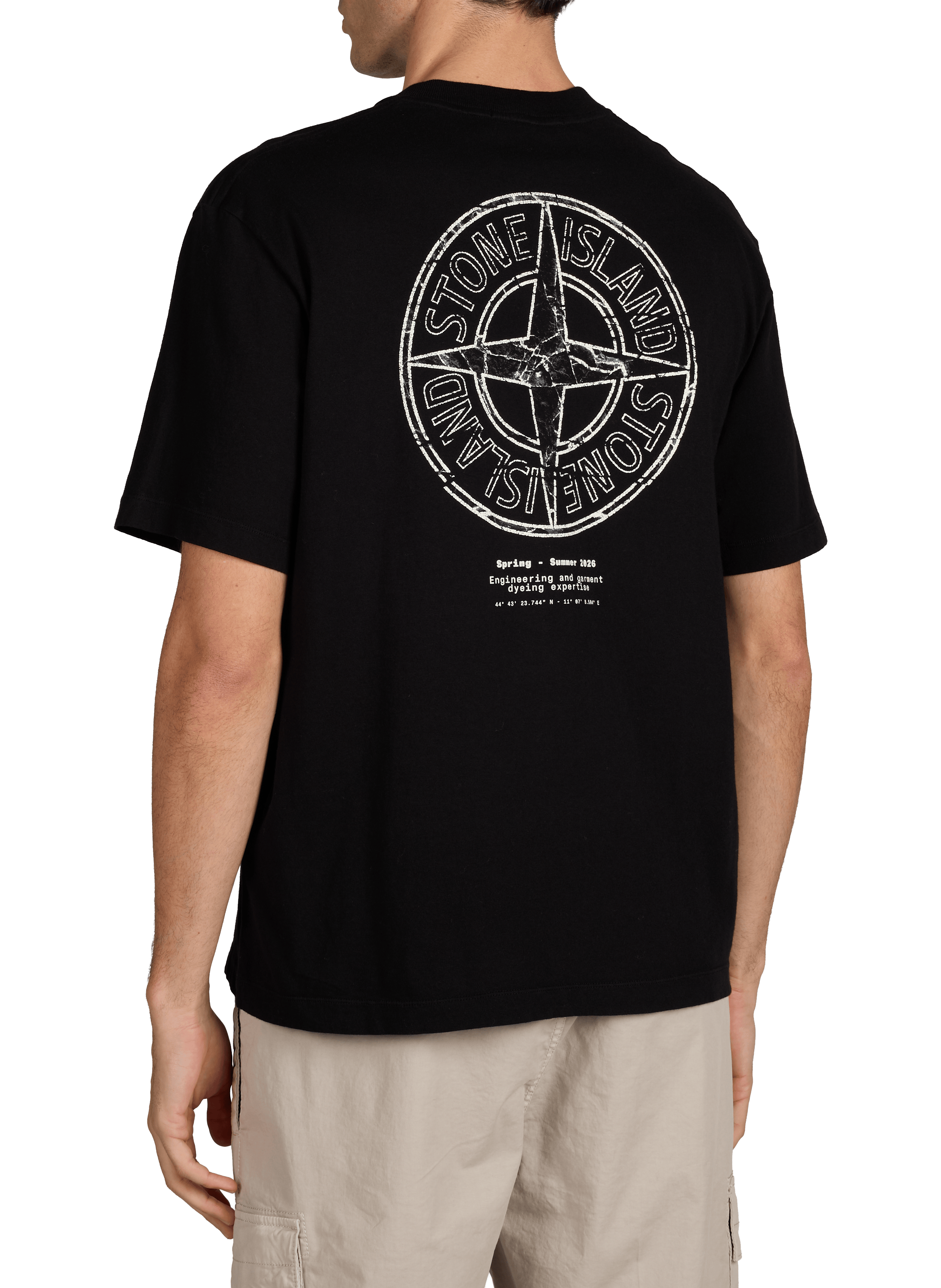 Printed T-shirt STONE ISLAND Black
