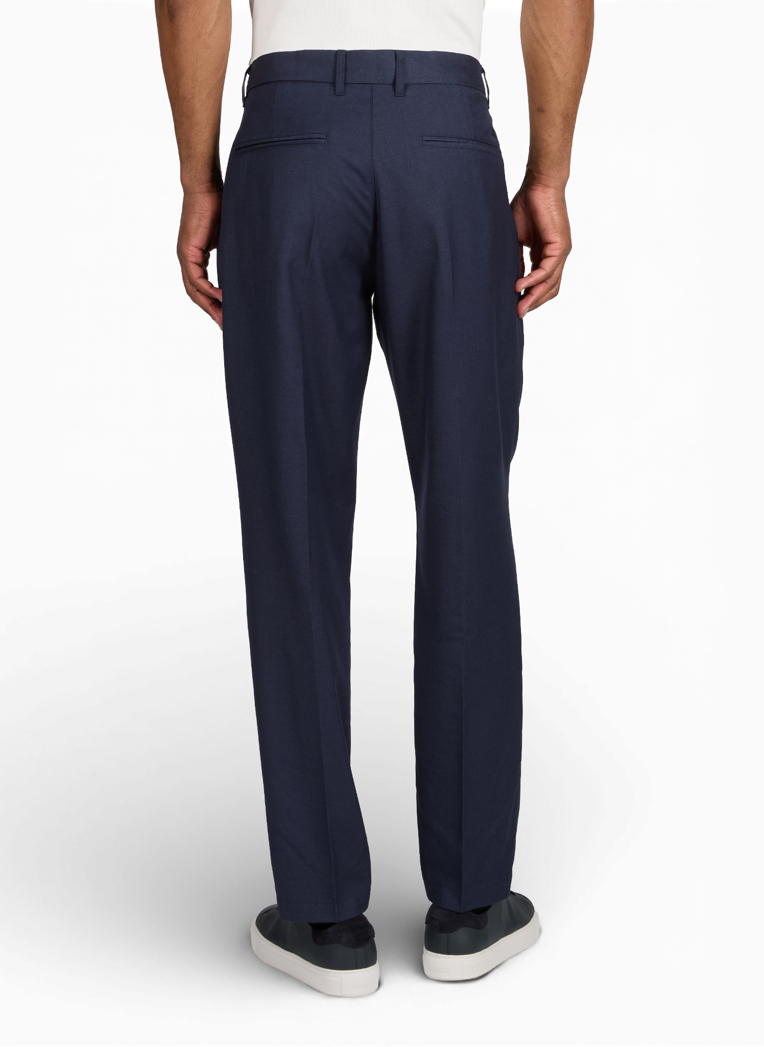 Straight pleated pants LES DEUX Blue