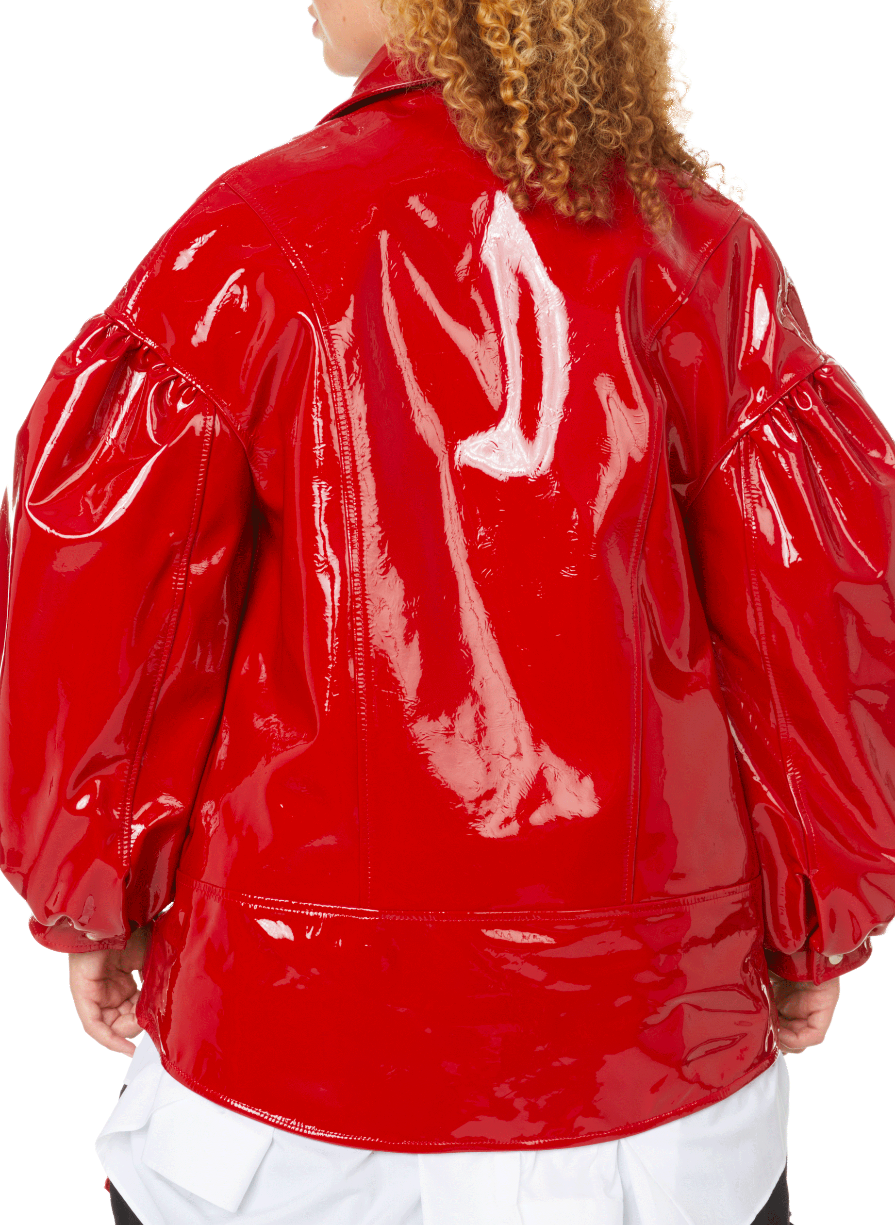 Patent cut-out jacket SIMONE ROCHA Red