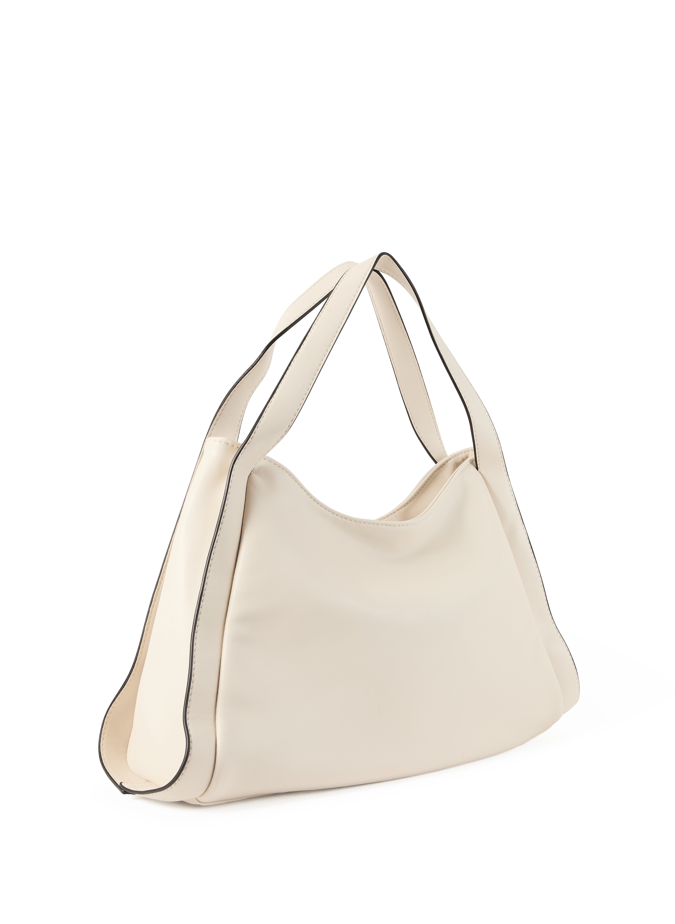 Hobo Handbag in Faux Leather AU PRINTEMPS PARIS Beige