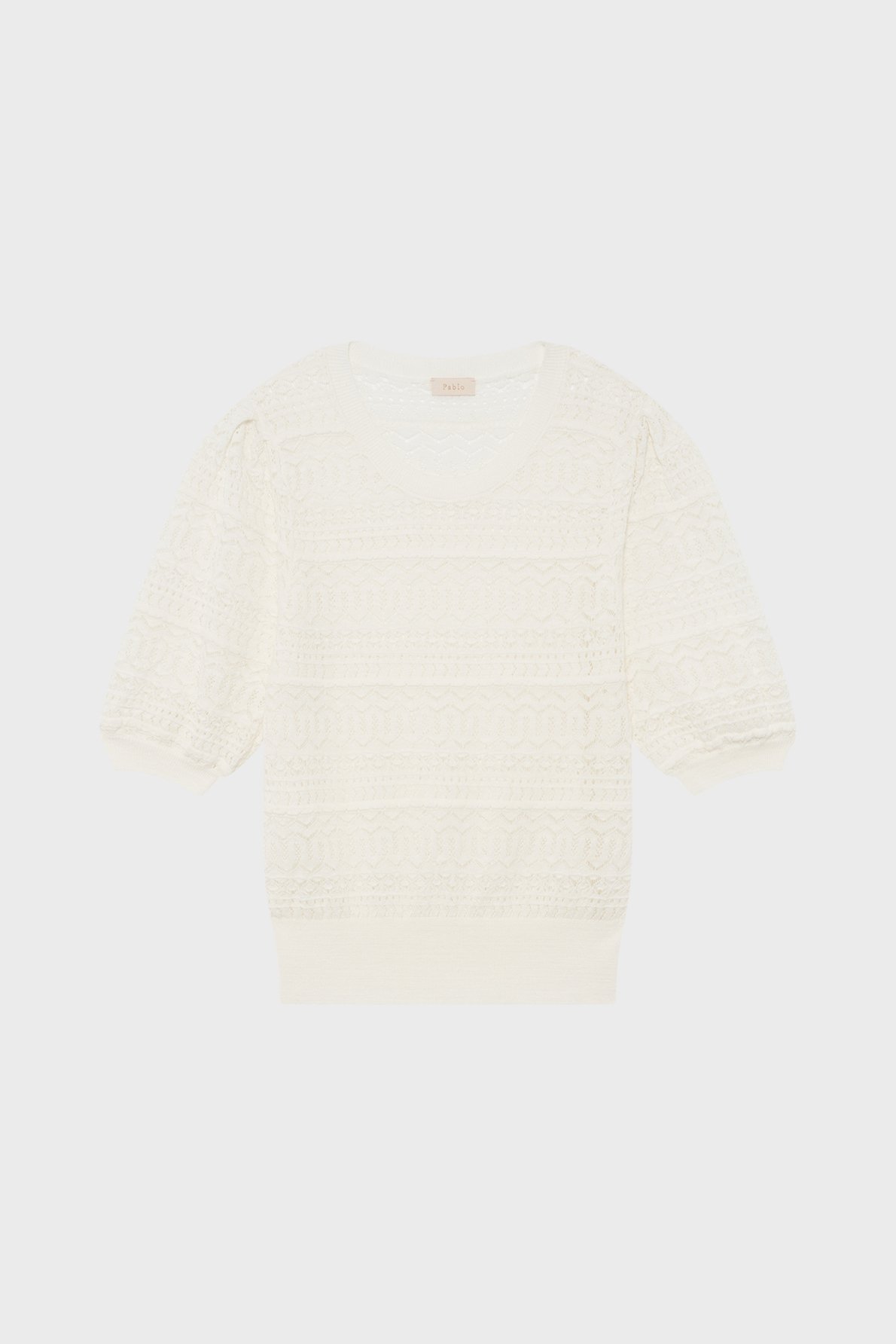 Pull ajouré en lin et coton - josslyn PABLO Beige