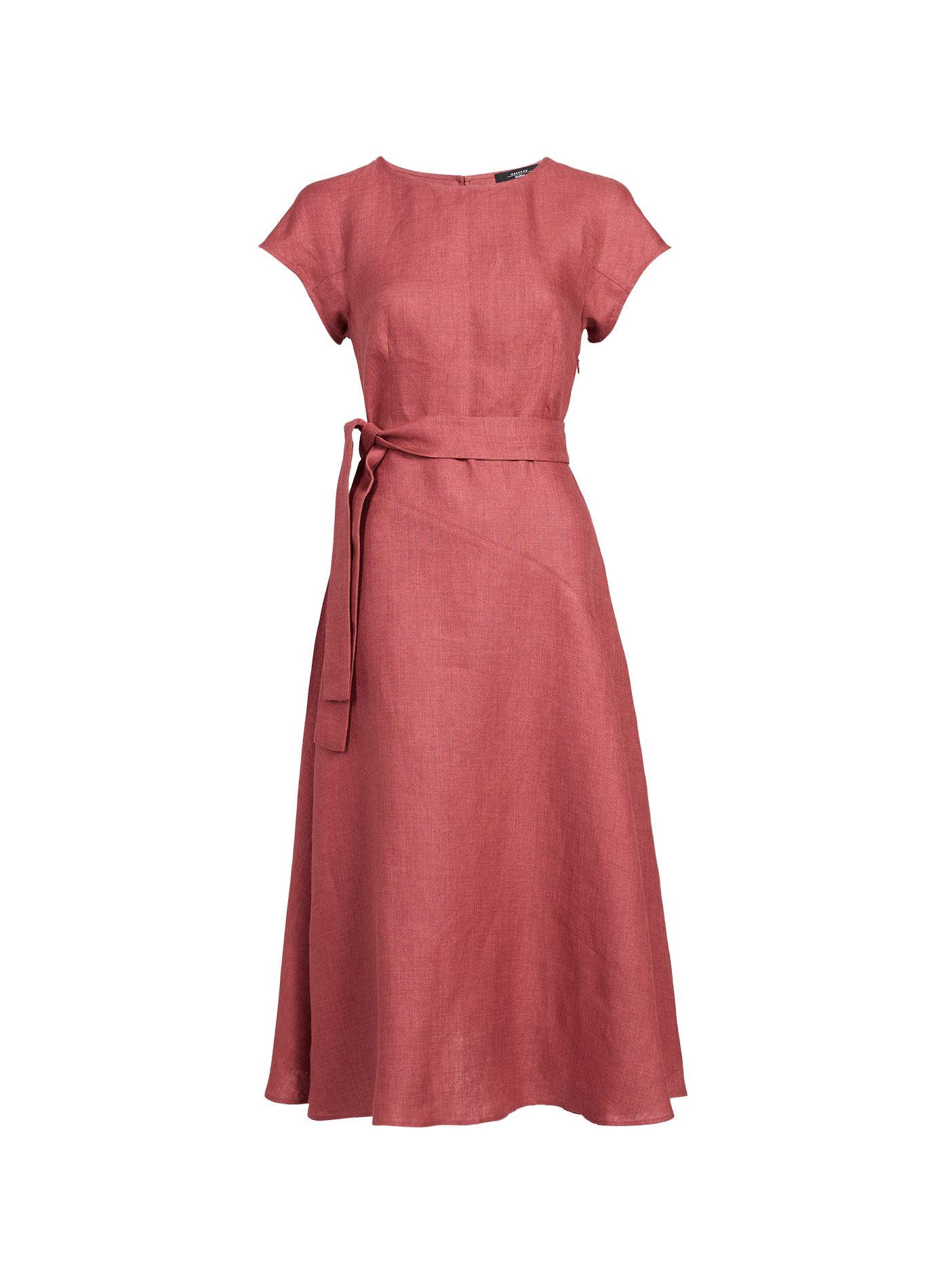 Robe évasée en lin MAX MARA WEEK END Rouge