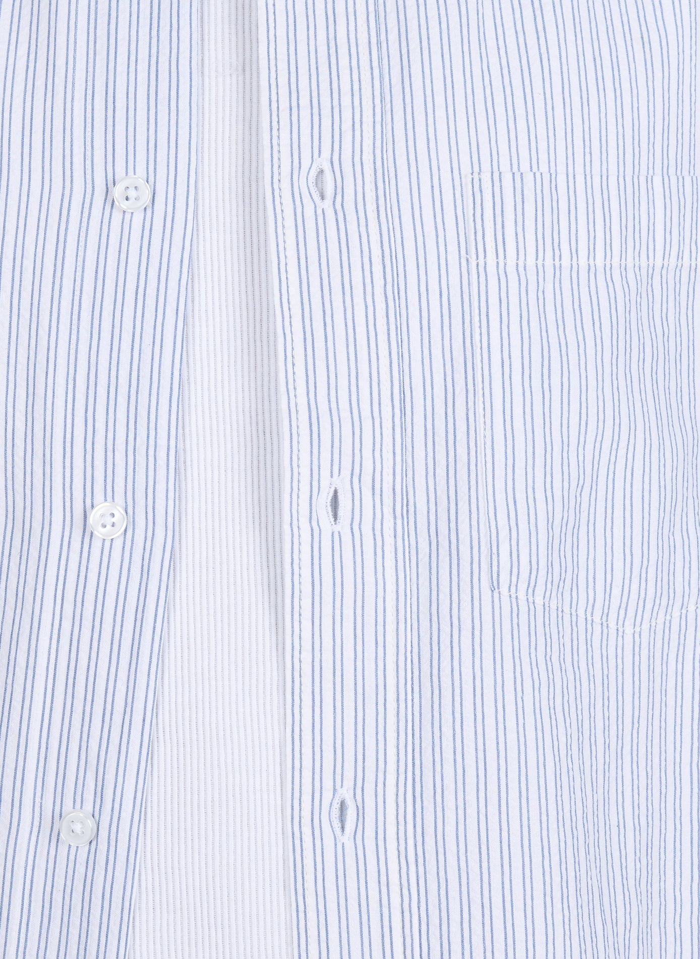 Chemise droite rayée en coton MINIMUM Blanc