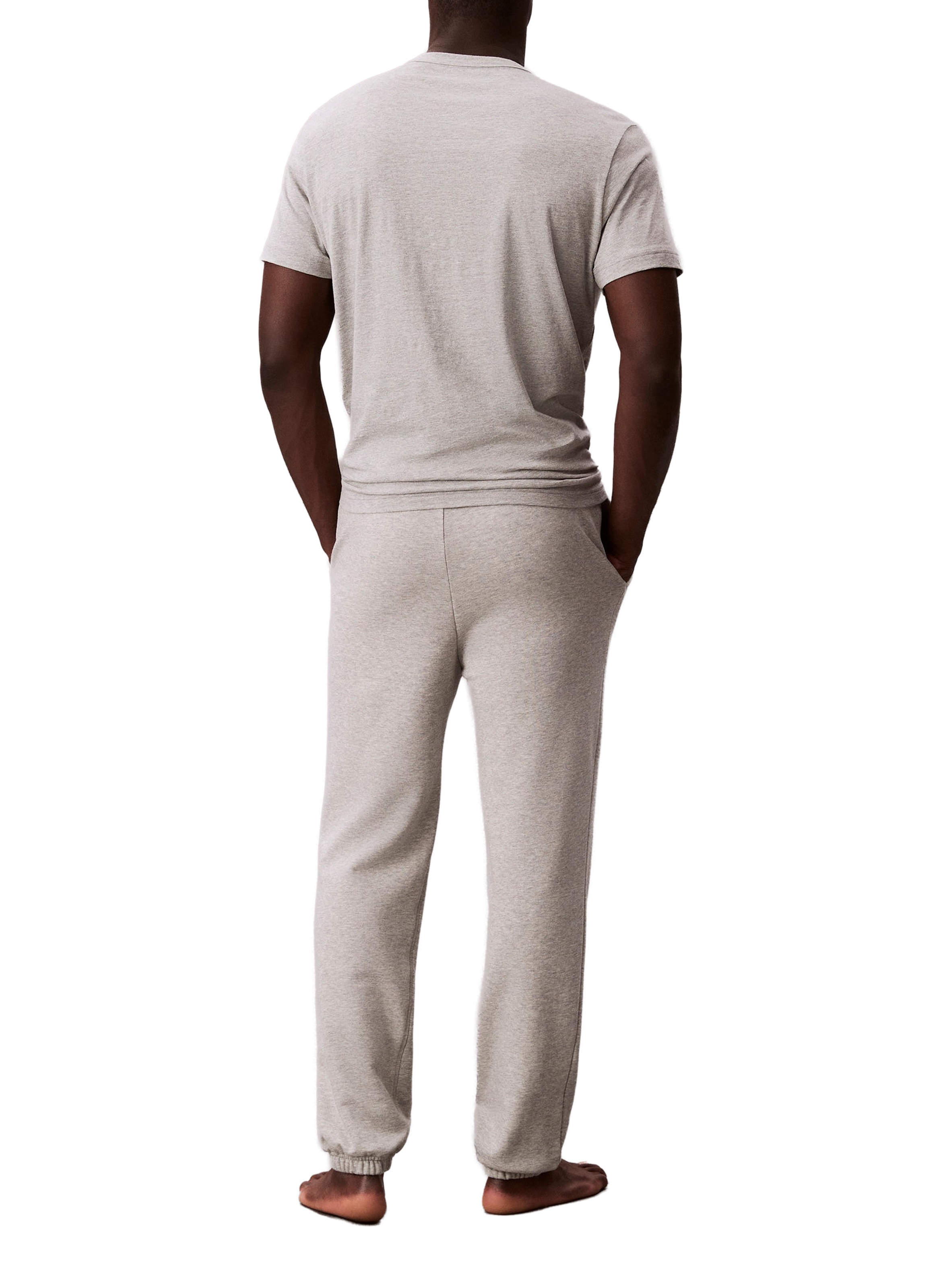 Straight cotton blend jogging pants CALVIN KLEIN Grey
