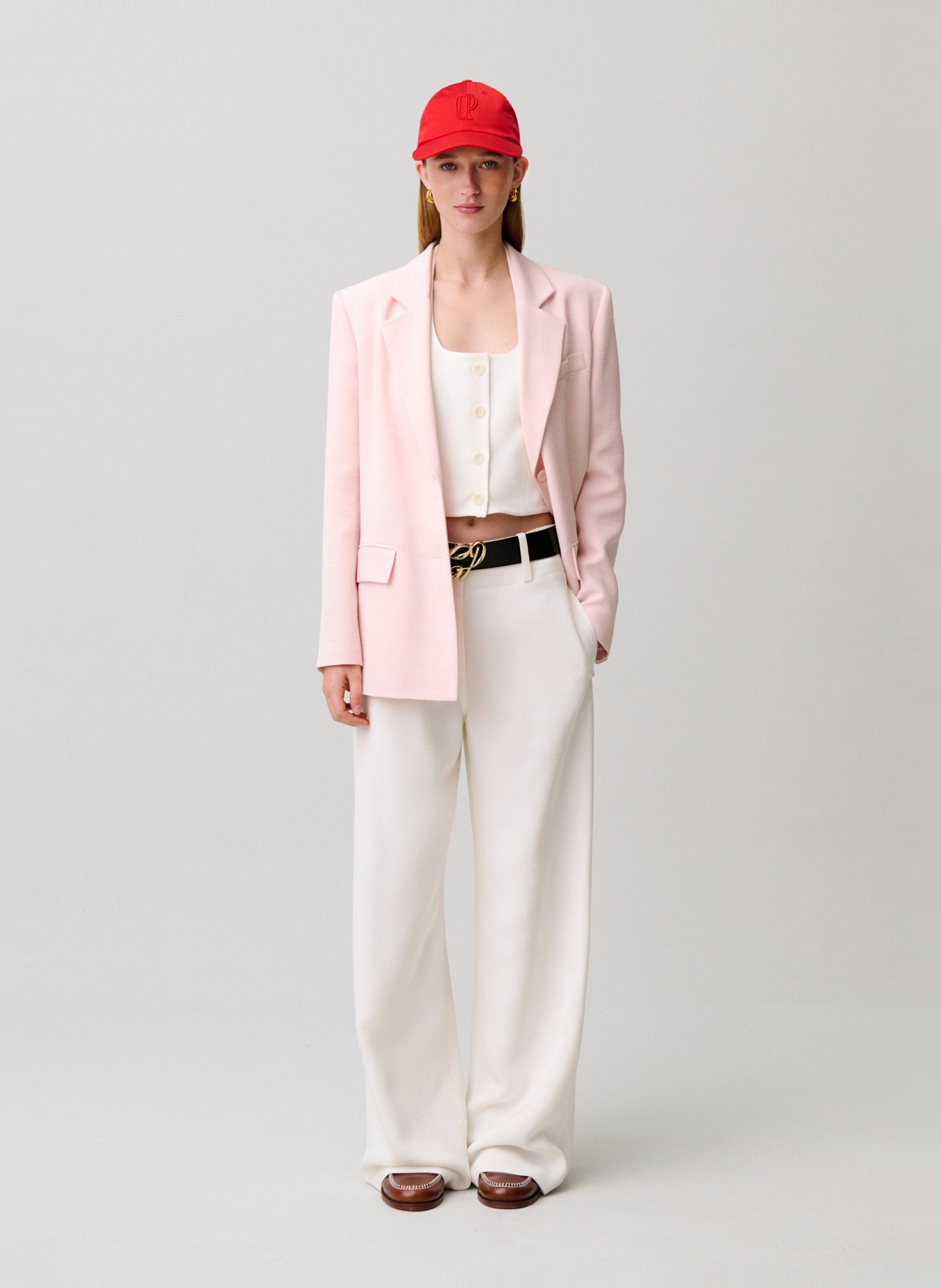 Pantalon tailleur large CLAUDIE PIERLOT Beige
