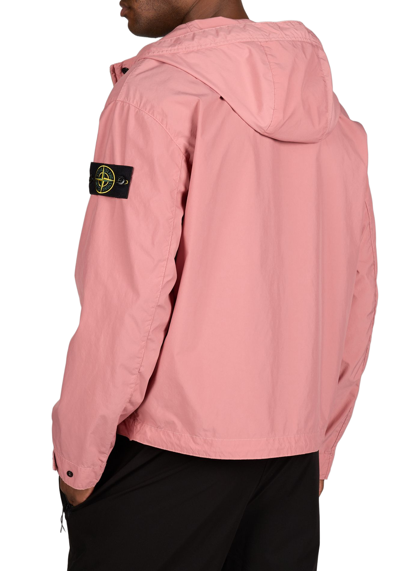 Veste unie à capuche STONE ISLAND Rose