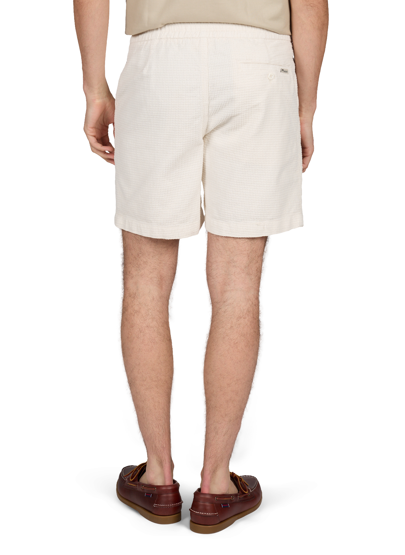 Straight cotton goat shorts FAGUO Beige