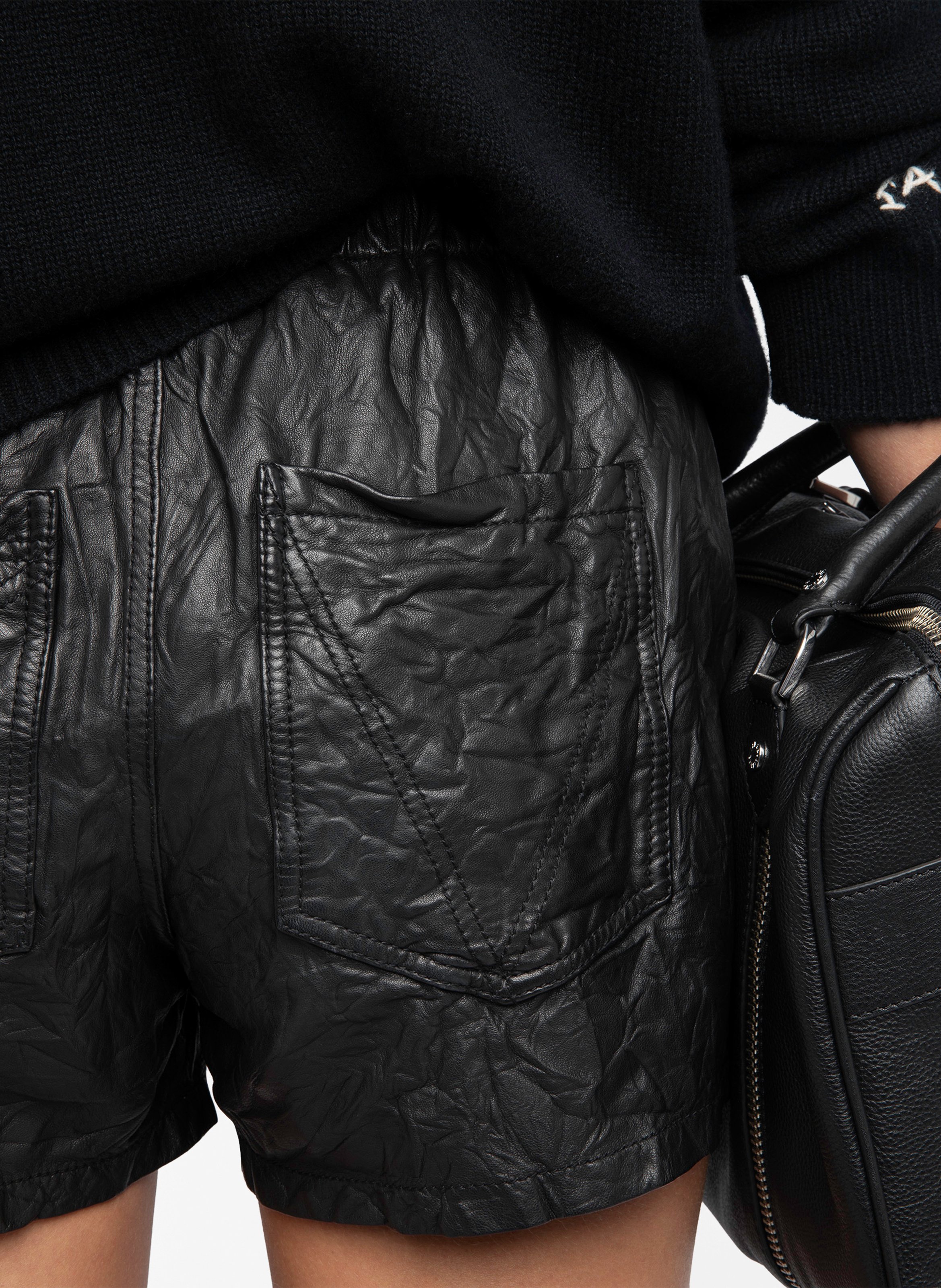 Short droit en cuir pax ZADIG&VOLTAIRE Noir