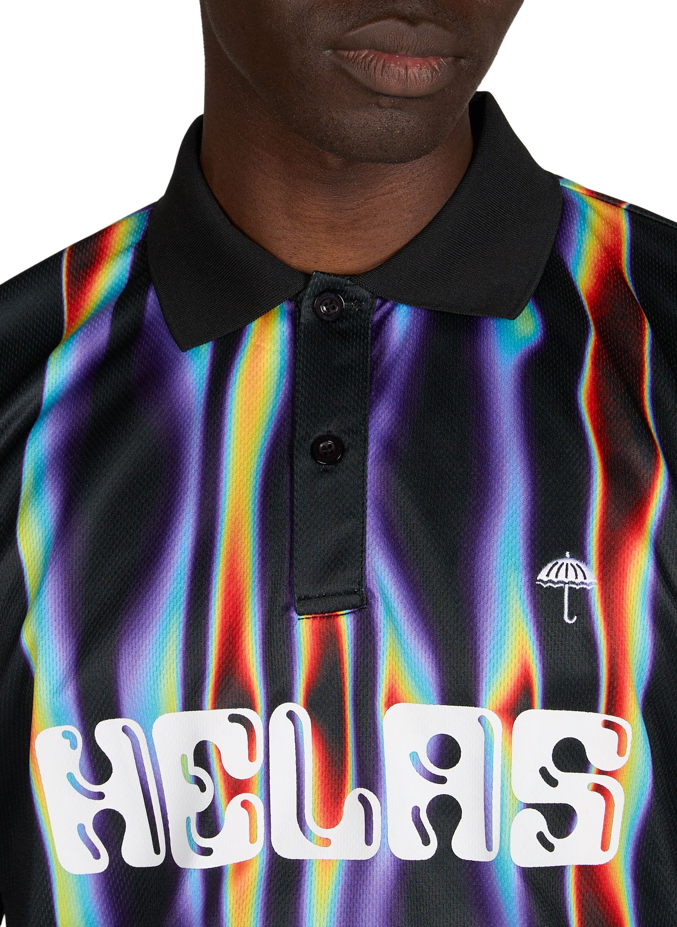 Polo manches courtes à logo HELAS CAPS Noir