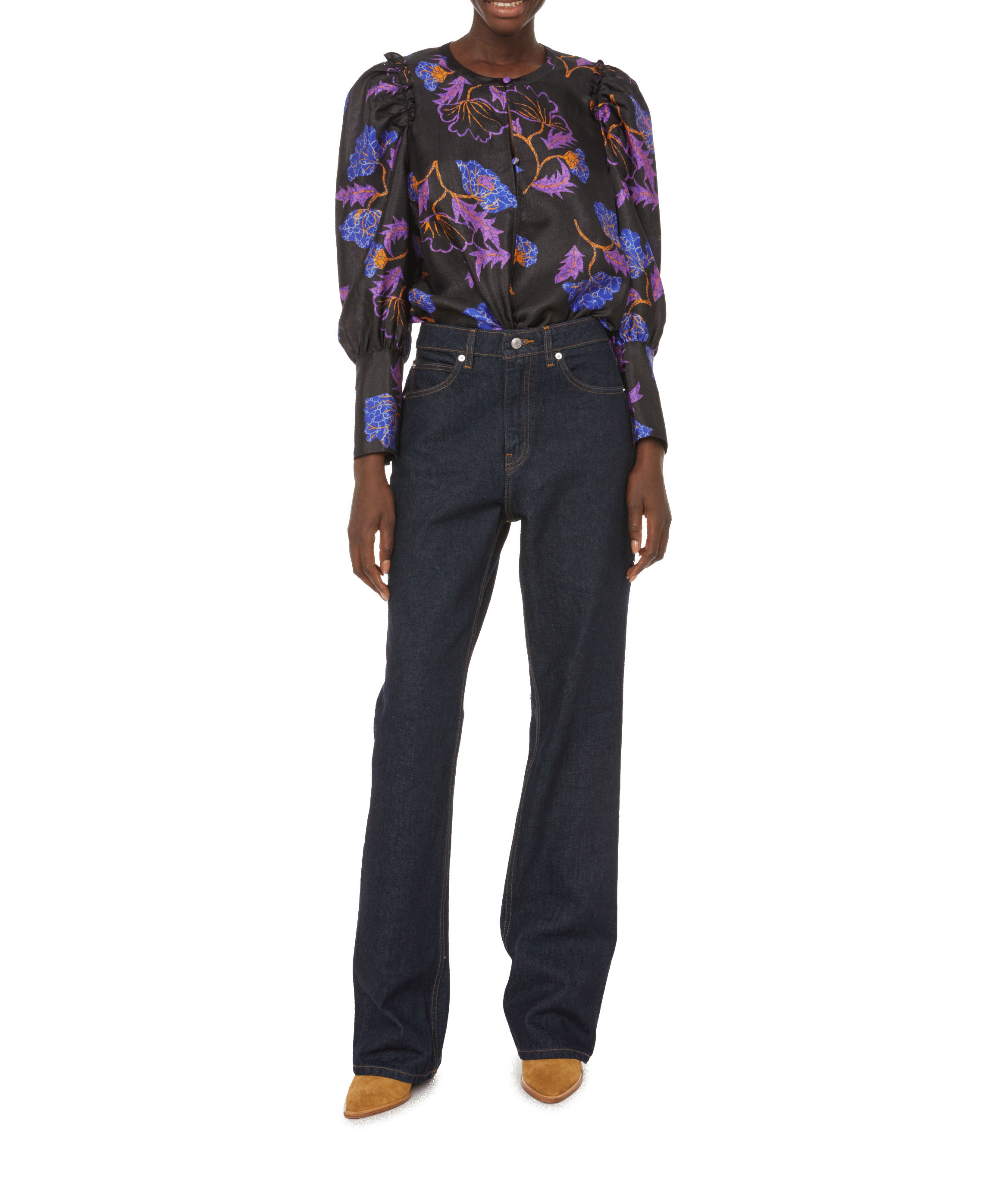 Top Mitzy imprimé Gingko BAUM UND PFERDGARTEN Noir