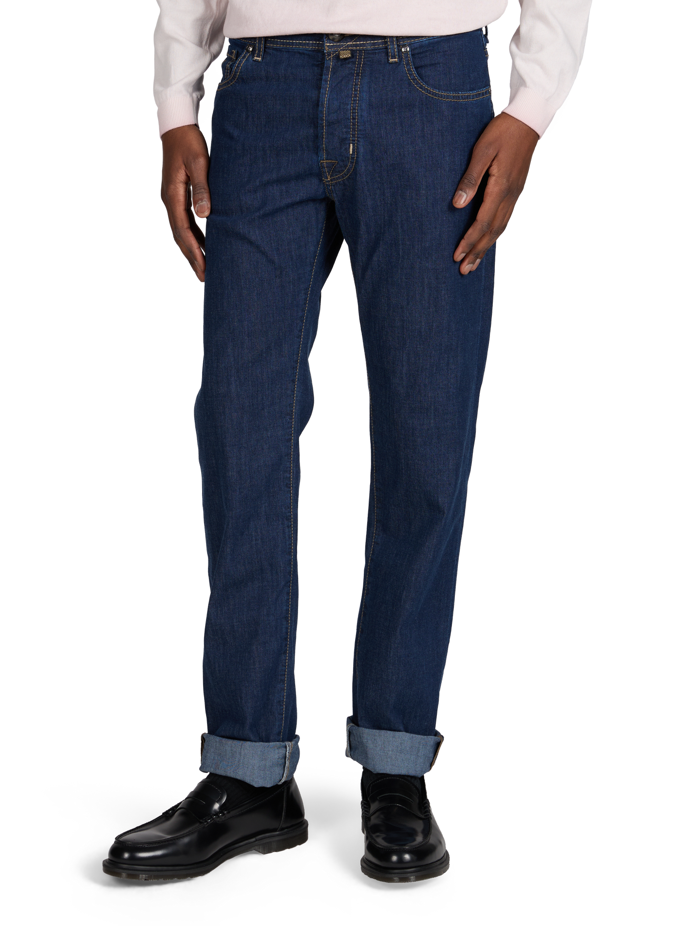 Cotton-blend slim-fit jeans JACOB COHEN Blue