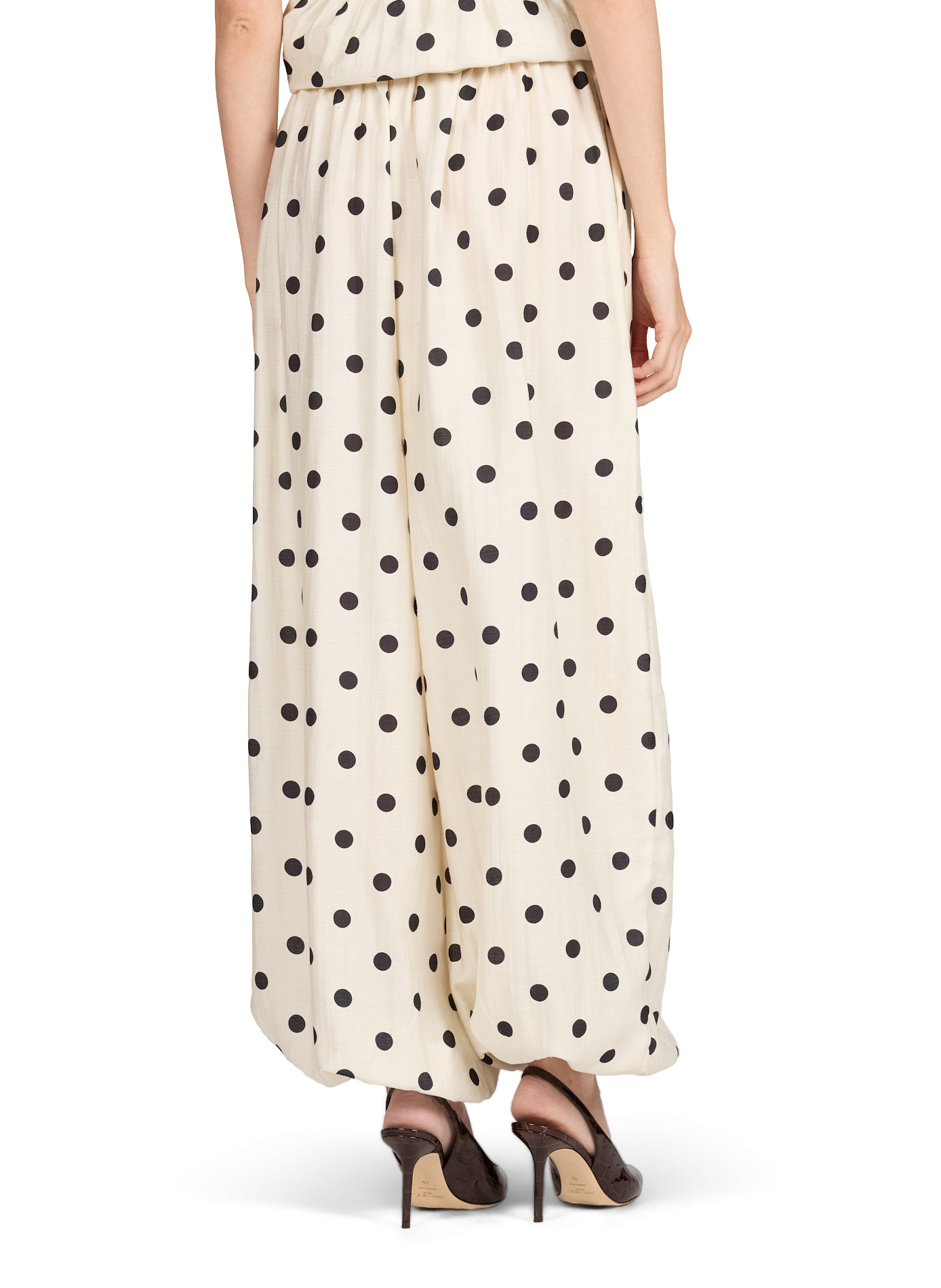 Schmetterlingshose mit Punkten Tslinea TOPSHOP Weiss