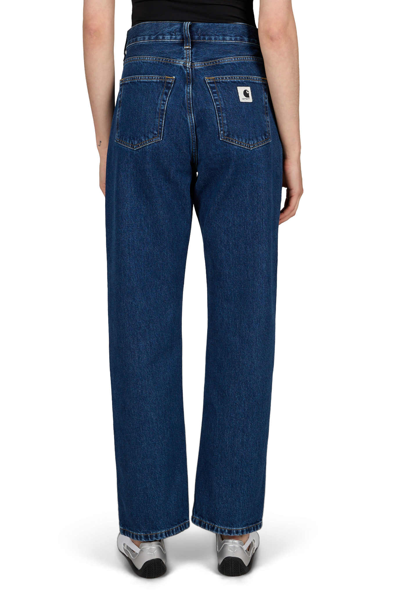 Rechte jeans van katoen. CARHARTT WIP Blauw