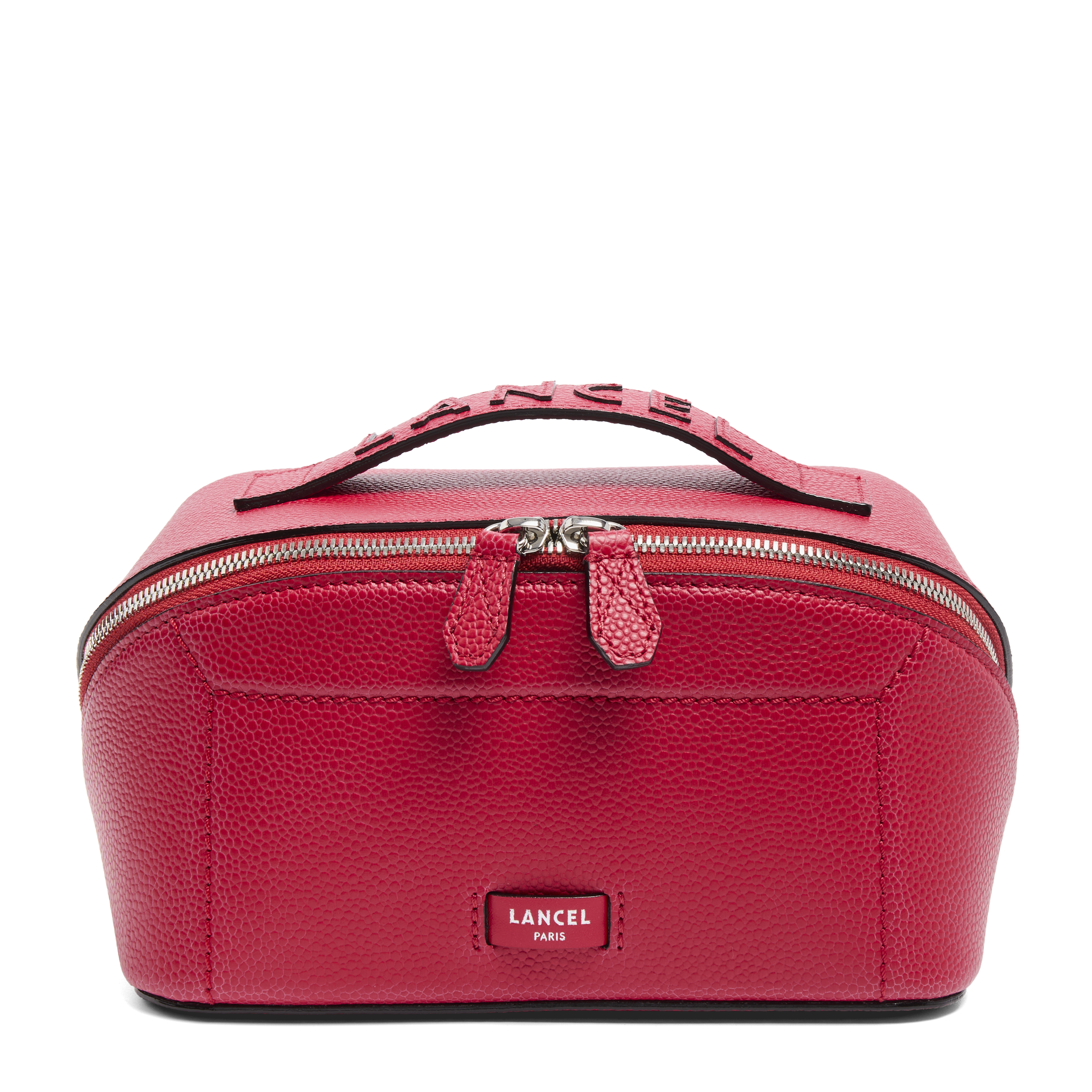 Ninon-toilettas van Lancel in kalfsleer met korrel & glad LANCEL Rood