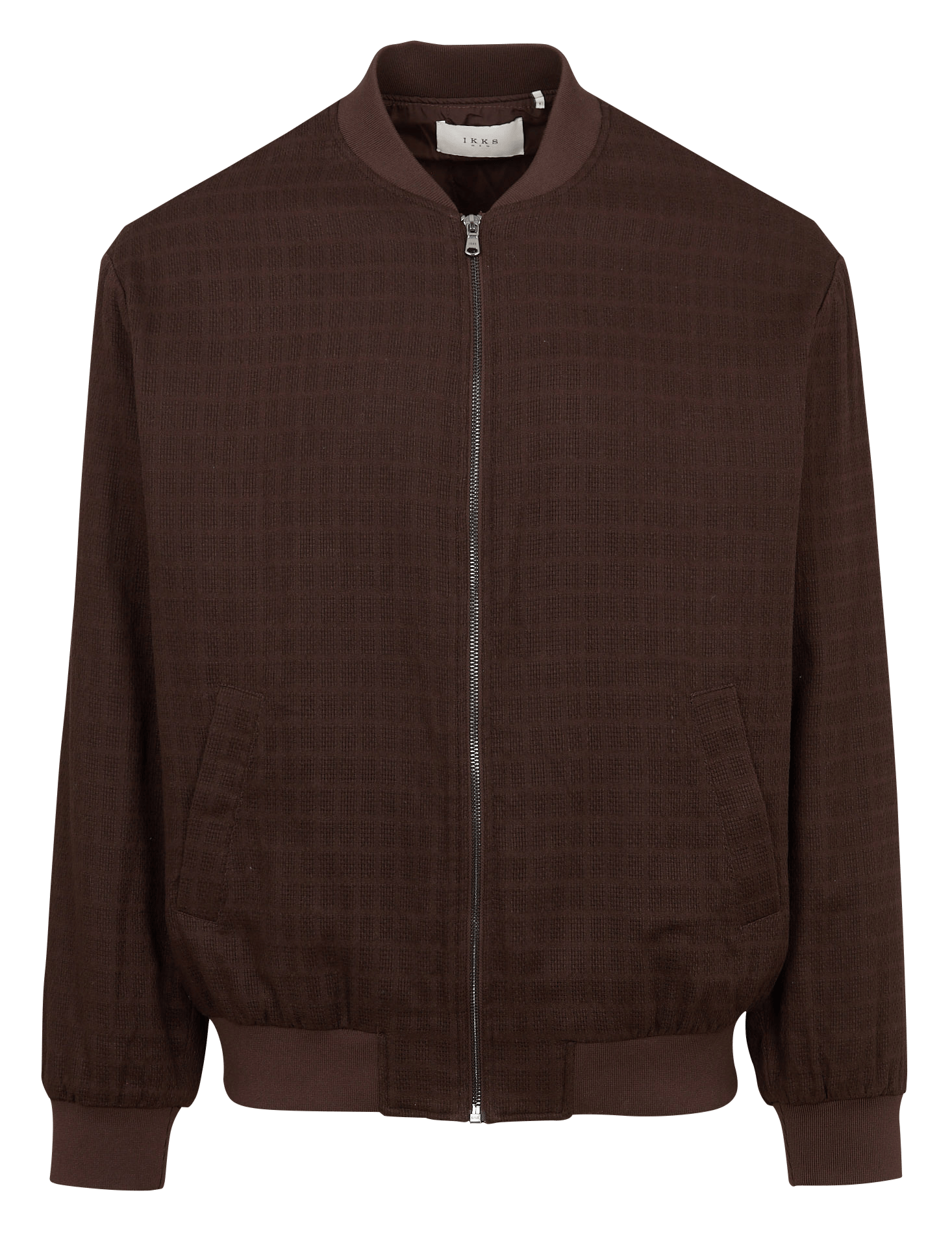 Blouson col rond en coton mélangé IKKS Marron