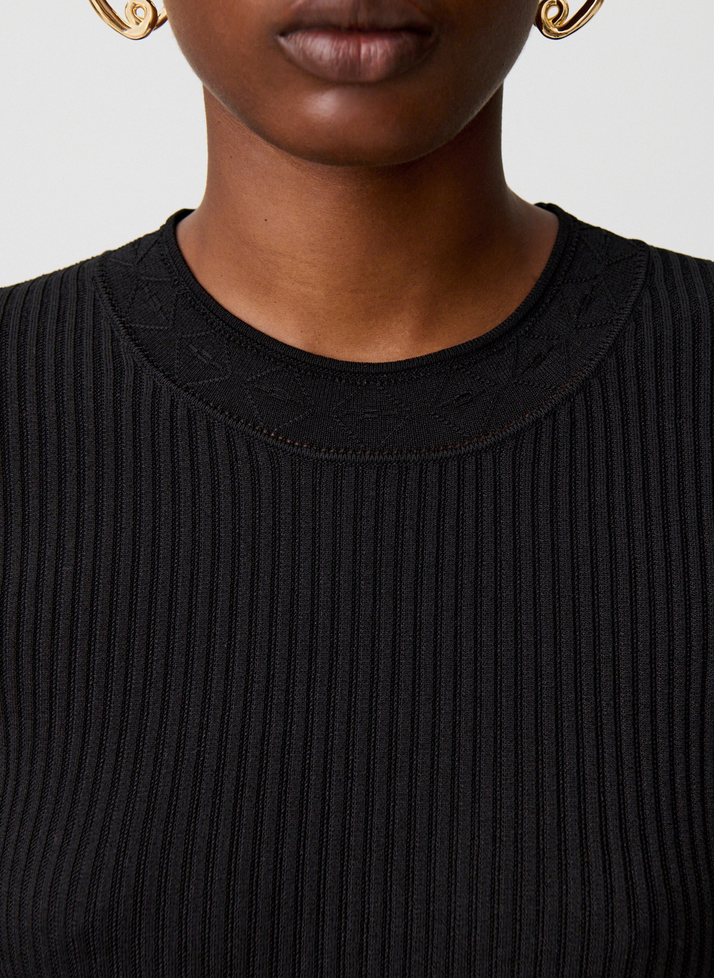 Robe longue ajustée unie CLAUDIE PIERLOT Noir