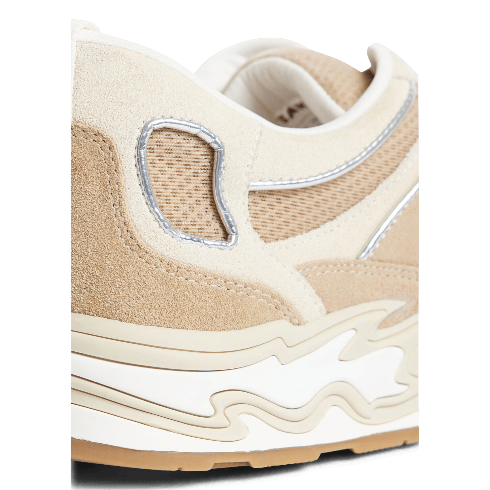 Baskets bassses en cuir SANDRO Beige