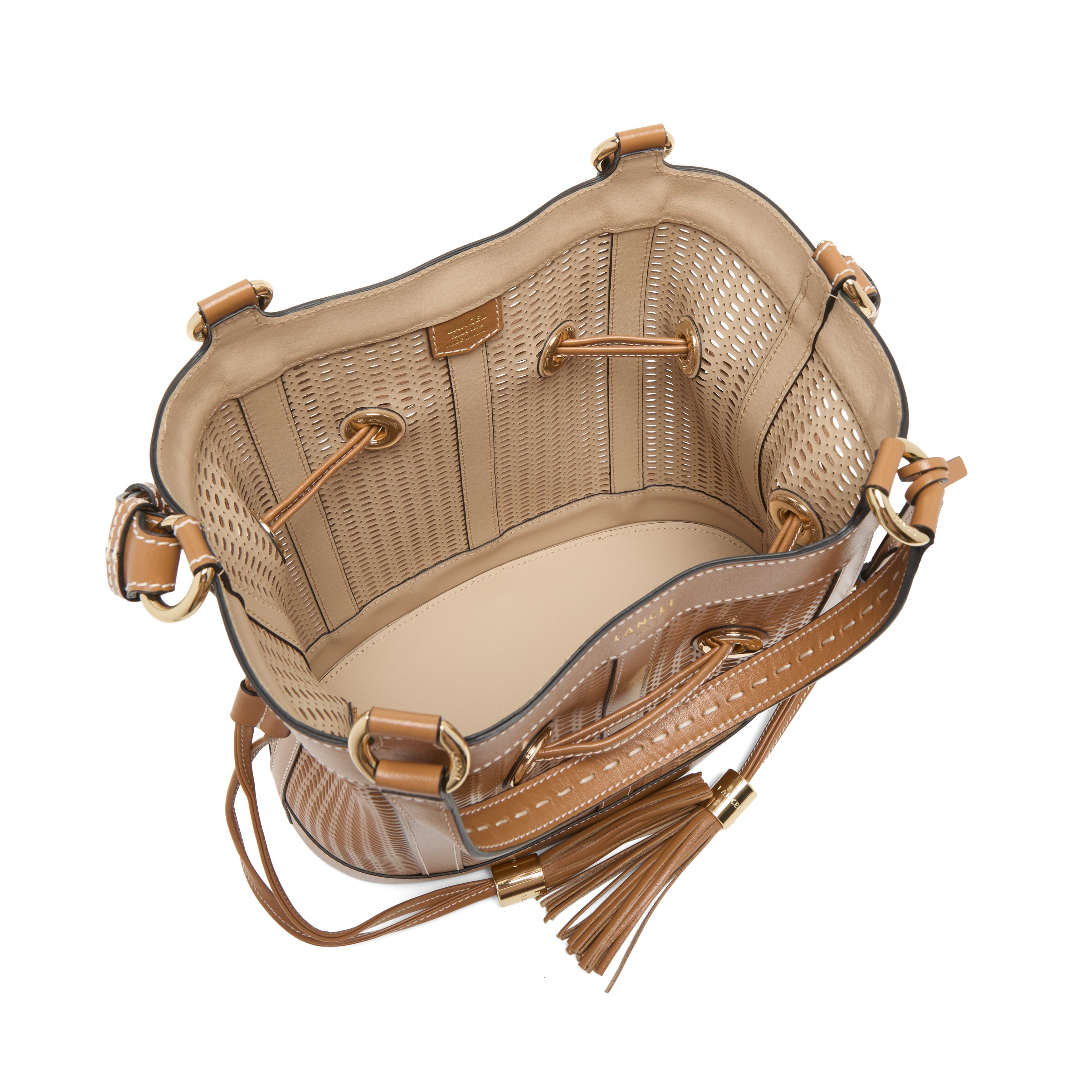 Sac seau Premier Flirt en cuir de vachette LANCEL Marron