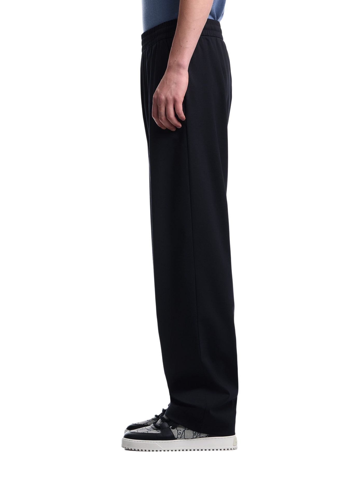 Solid Straight Leg Joggers EMPORIO ARMANI Blue