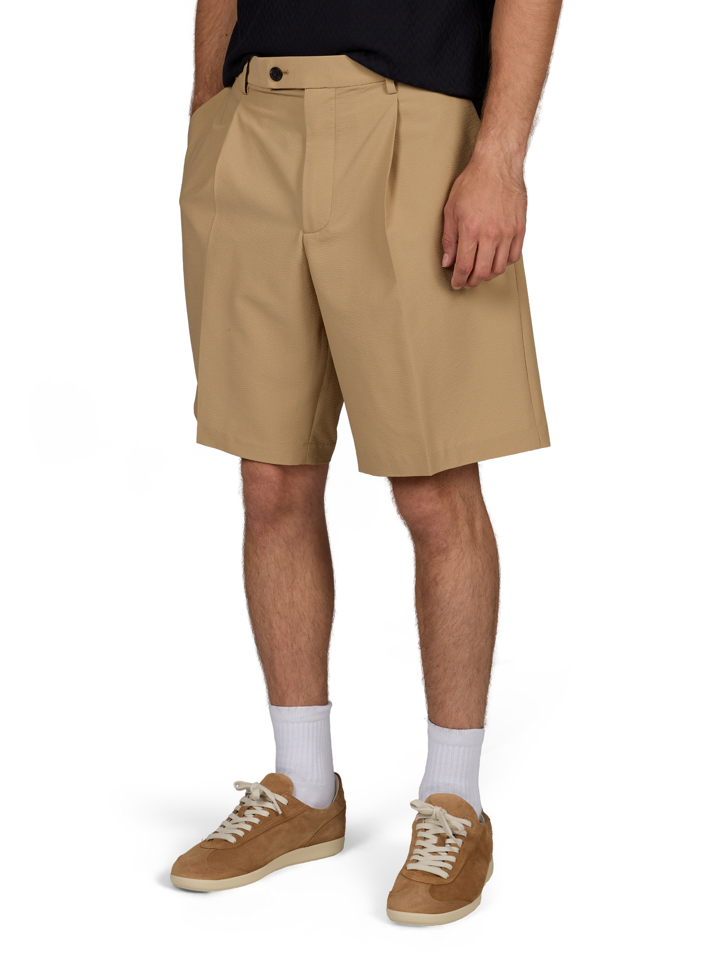 Textured Bermuda Shorts EMPORIO ARMANI Beige