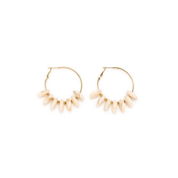 Boucles d'oreilles créoles à perles Boucles d'oreilles créoles à perles