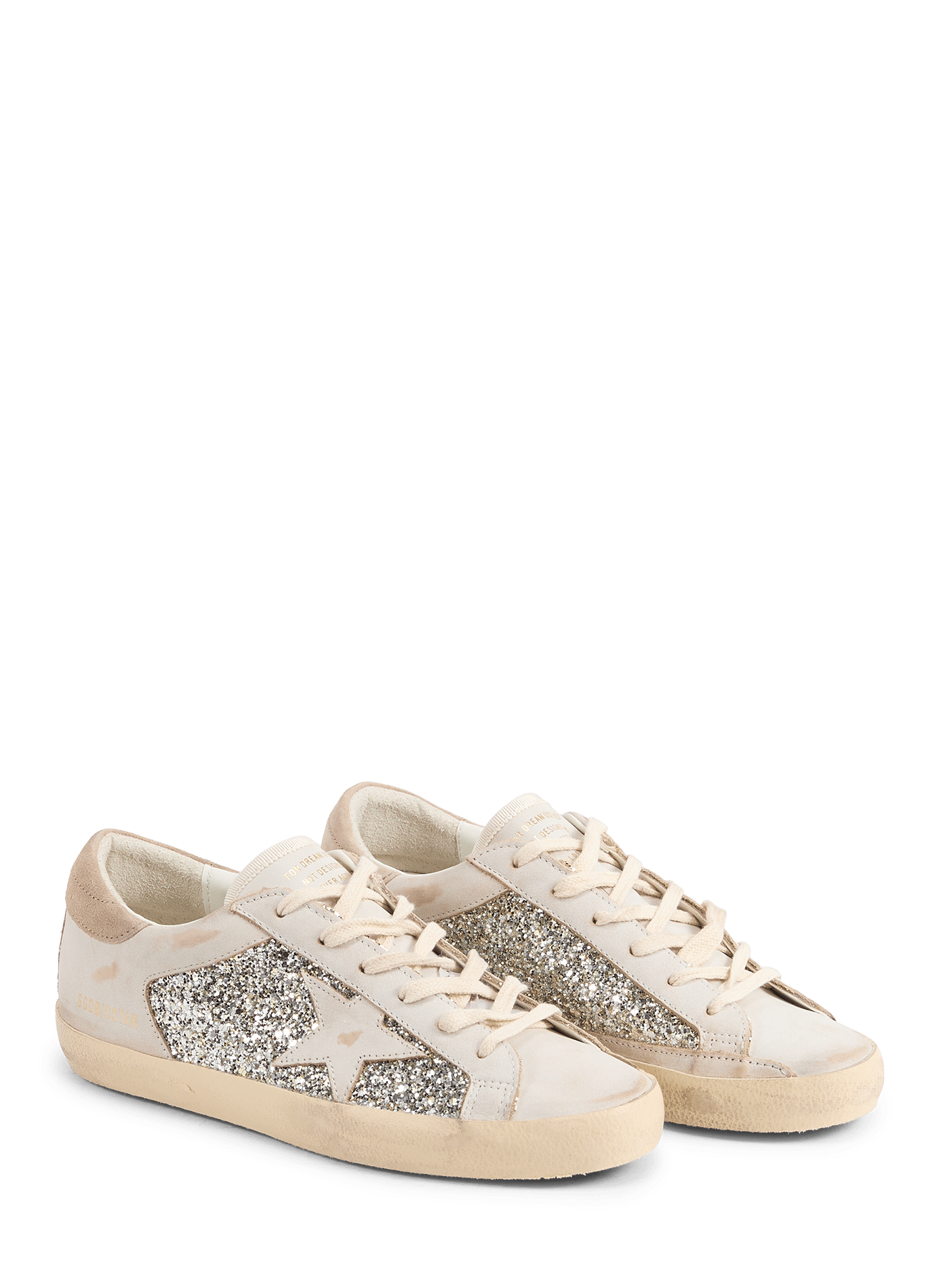 Sneakers SUPER-STAR DOUBLE QUARTER WITH L in mixed leather GOLDEN GOOSE Multicolour