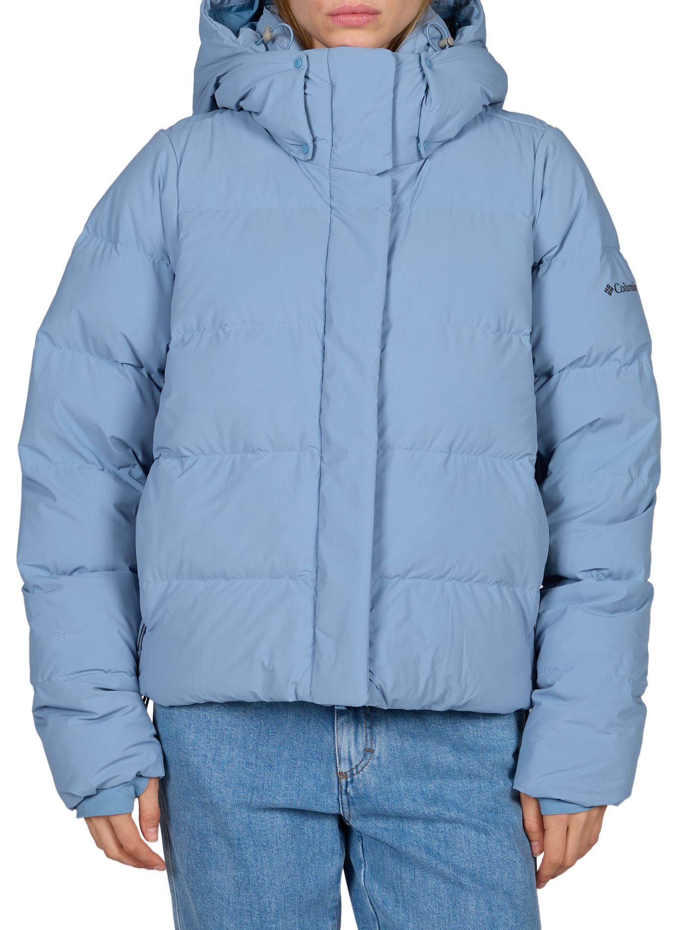 Short hooded puffer jacket Amaze Puff COLUMBIA Blue