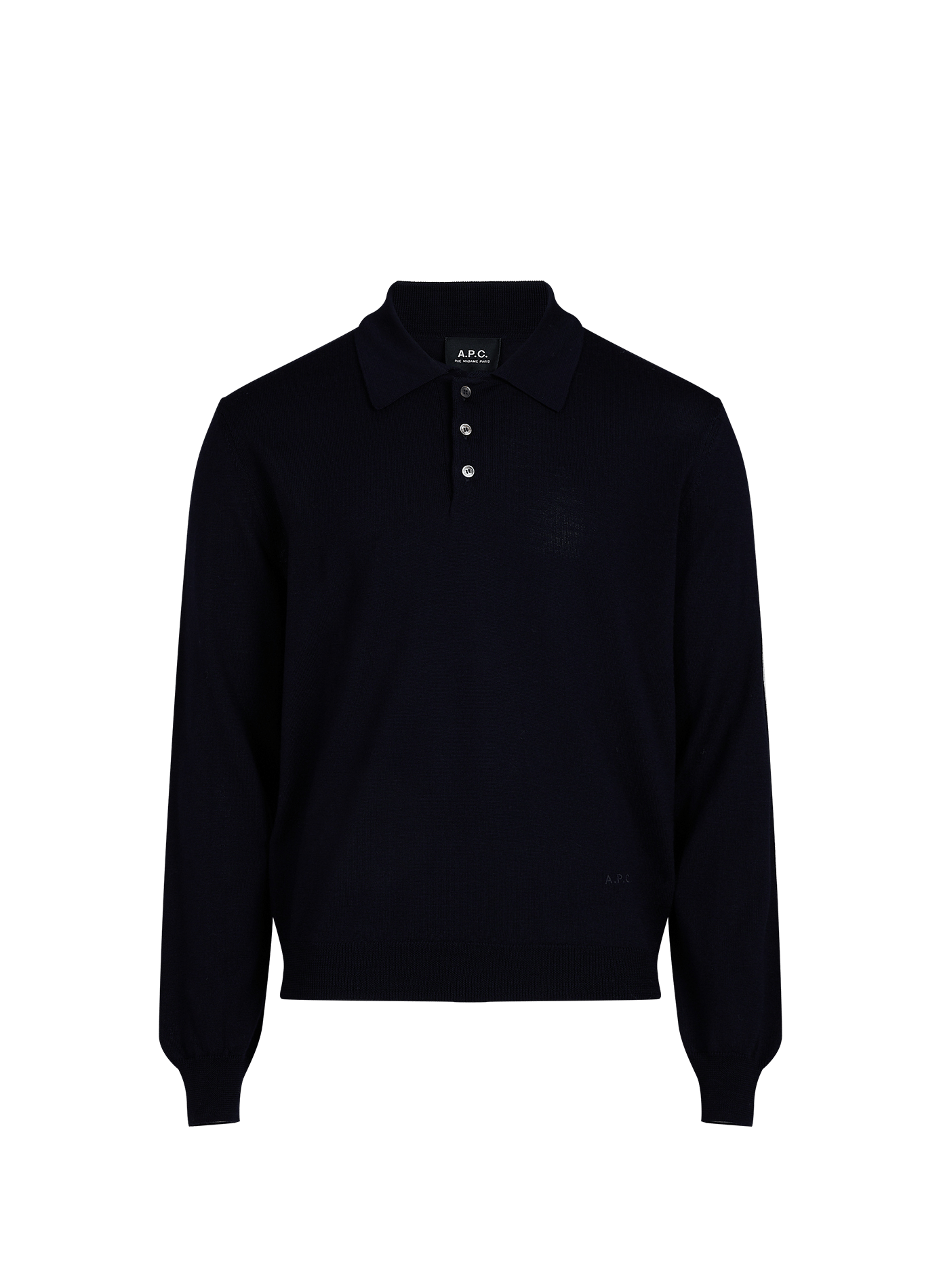 Wool plain polo neck sweater A.P.C. Blue