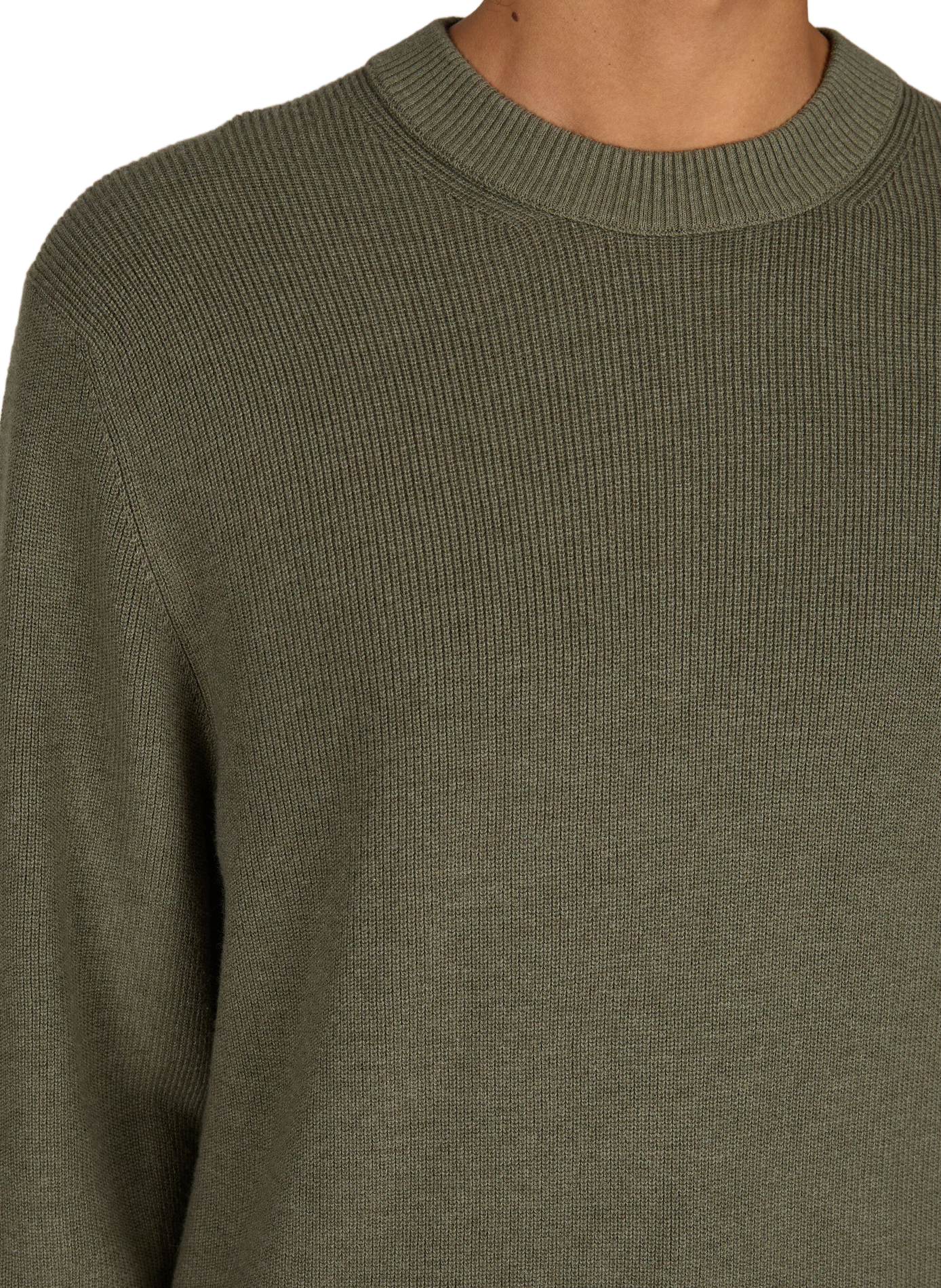 Pull droit uni col rond NN.07 Kaki