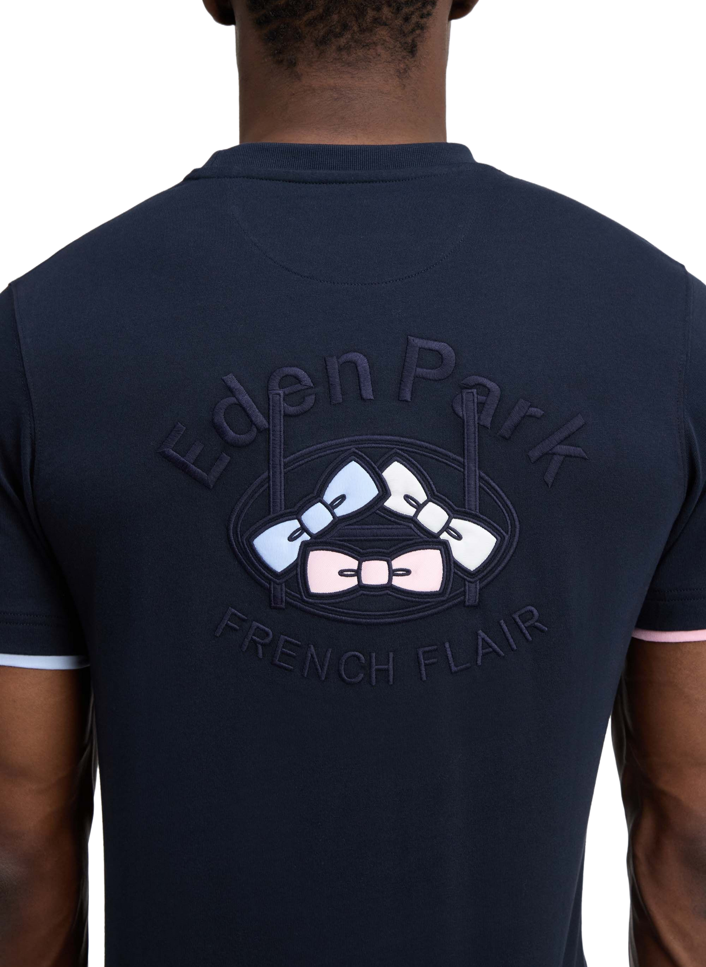 Tee-shirt col rond en coton EDEN PARK Blue