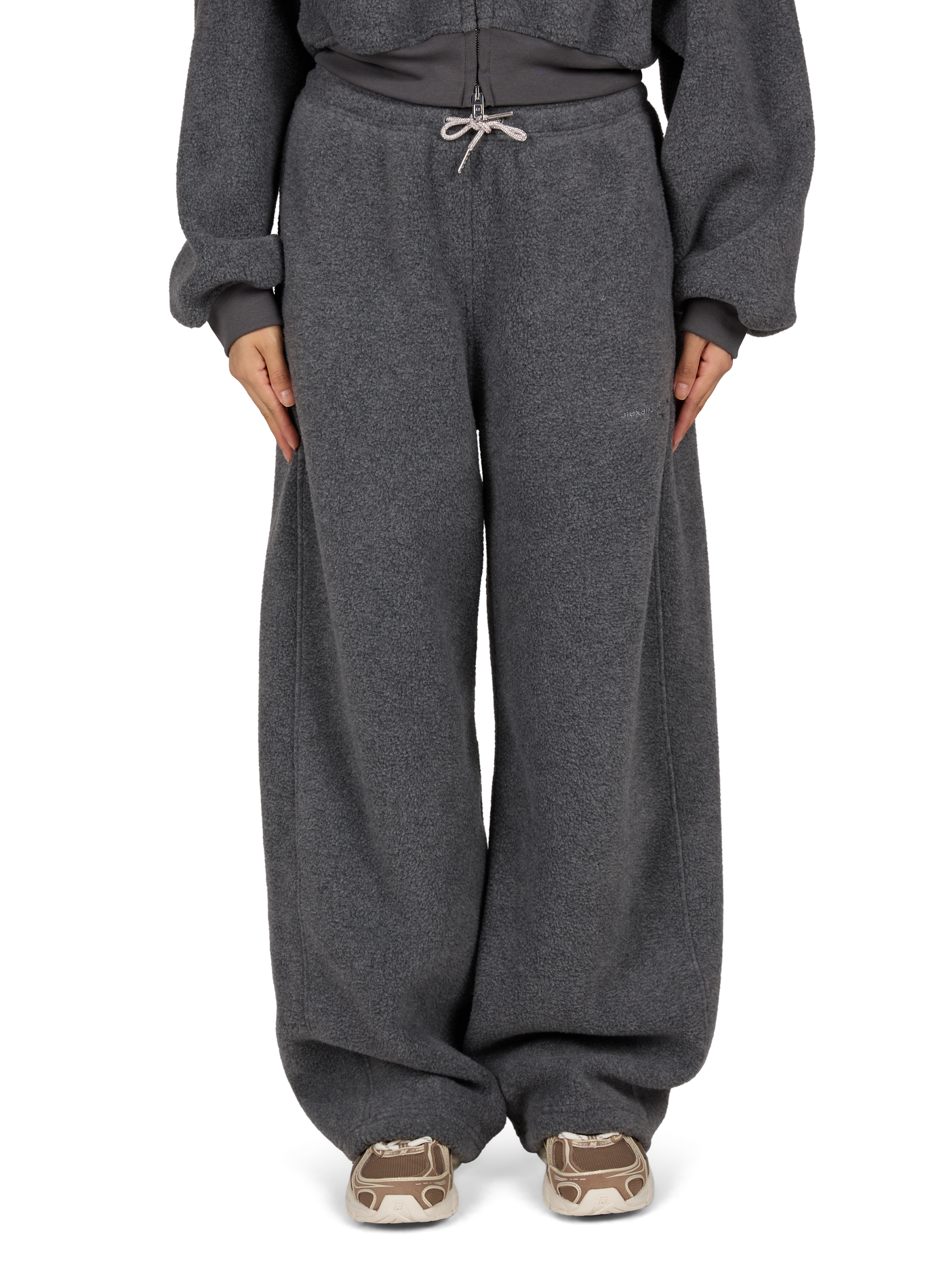 Fluffy wide-leg trousers ALEXANDER WANG Grey