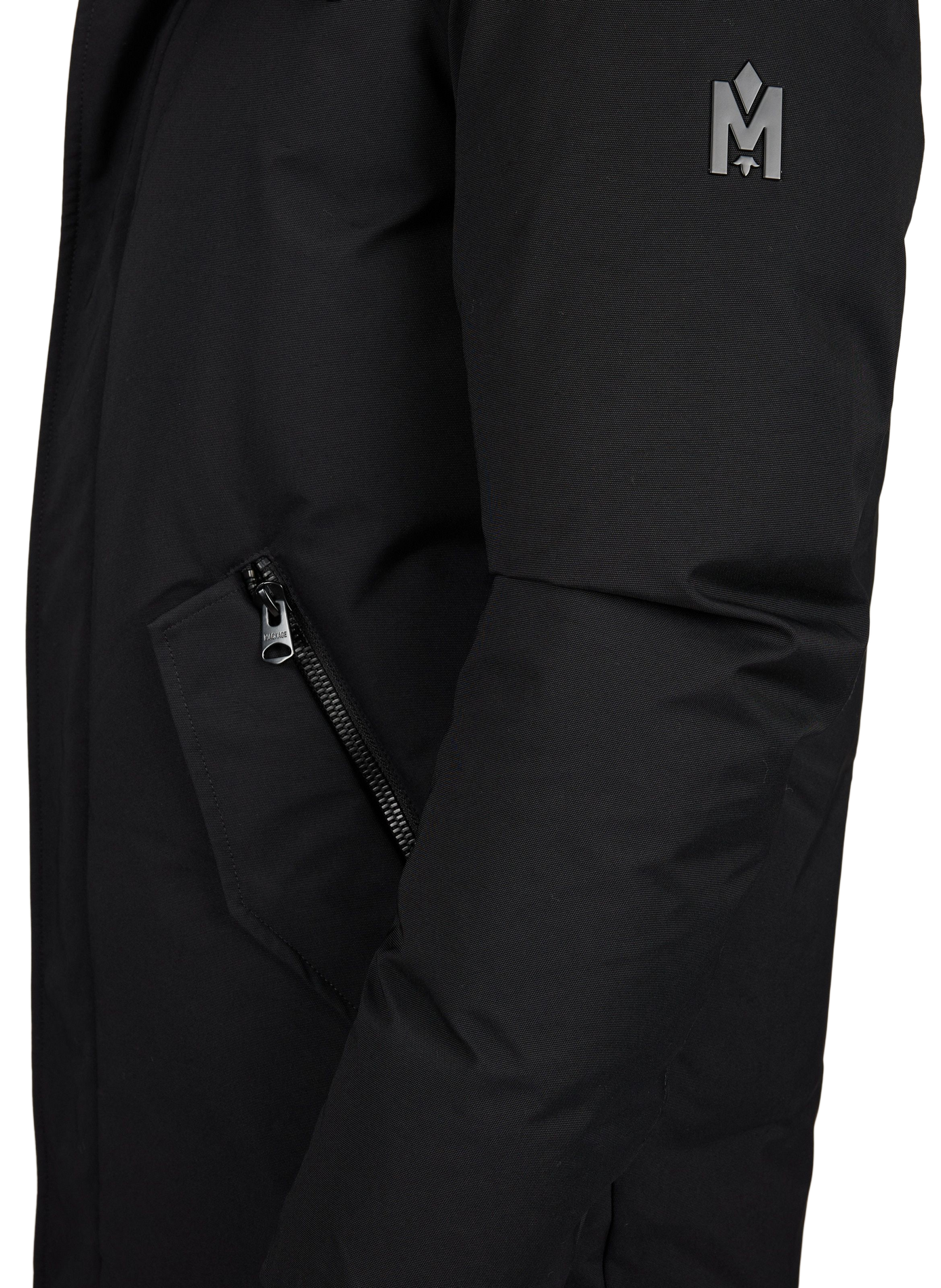 Hochgeschlossener Mantel mit Kapuze MACKAGE Schwarz