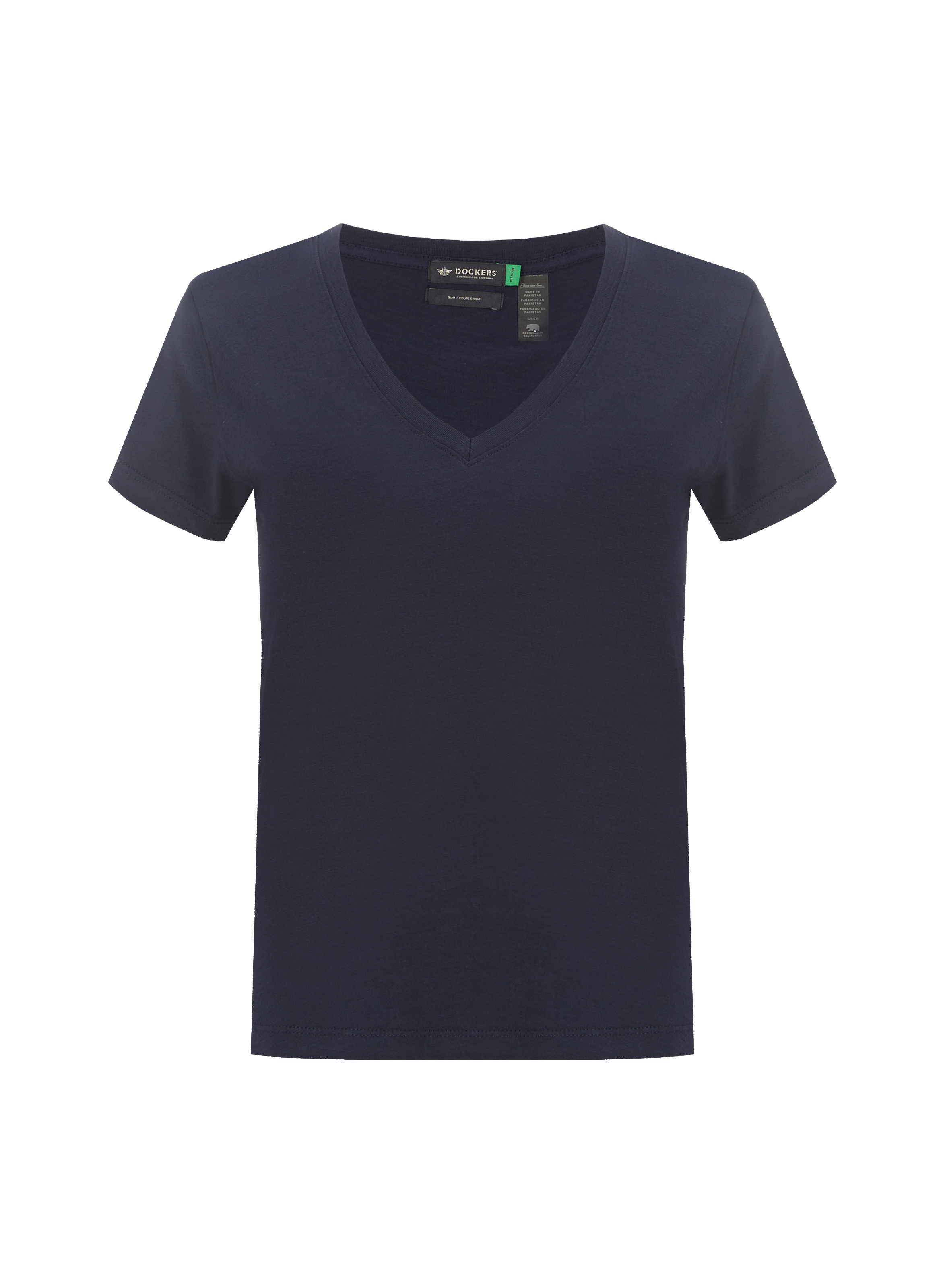 Cotton V-neck T-shirt DOCKERS Blue