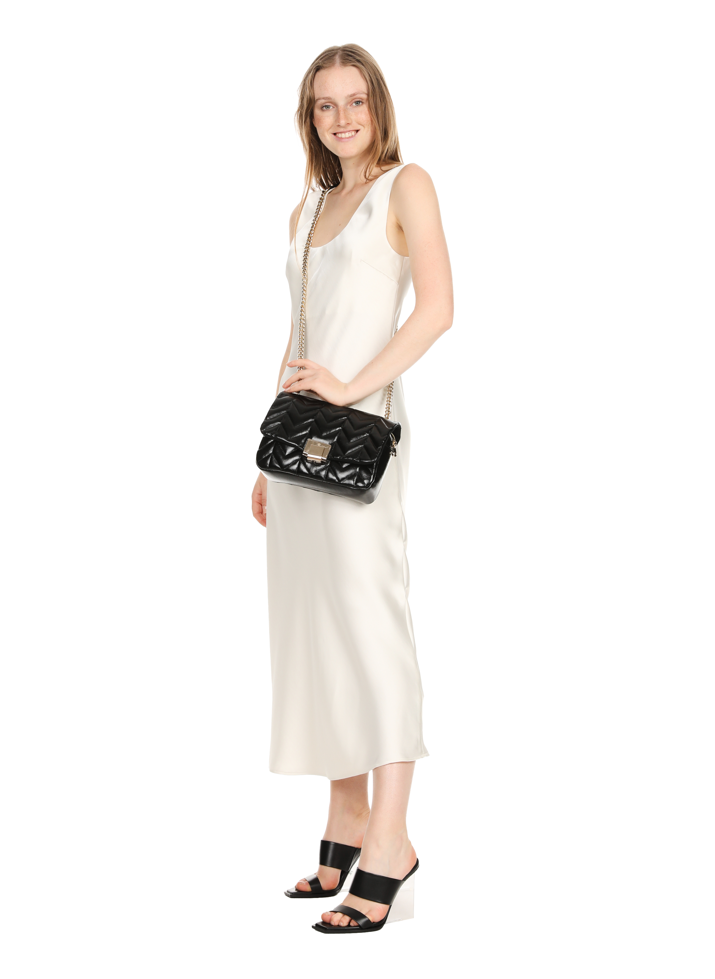 Ella leather shoulder bag SAISON 1865 Black