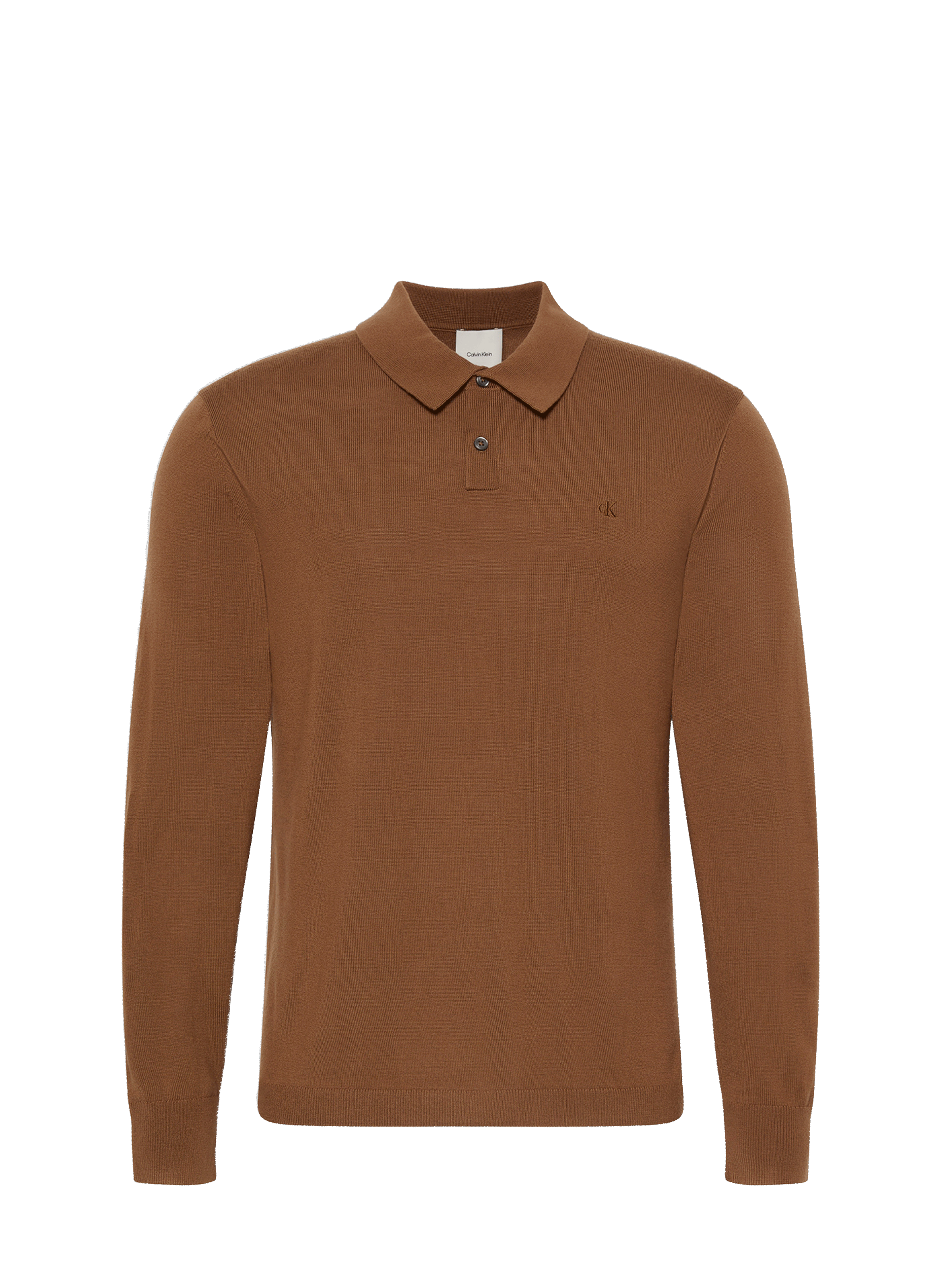 CALVIN KLEIN Wool polo shirt Beige