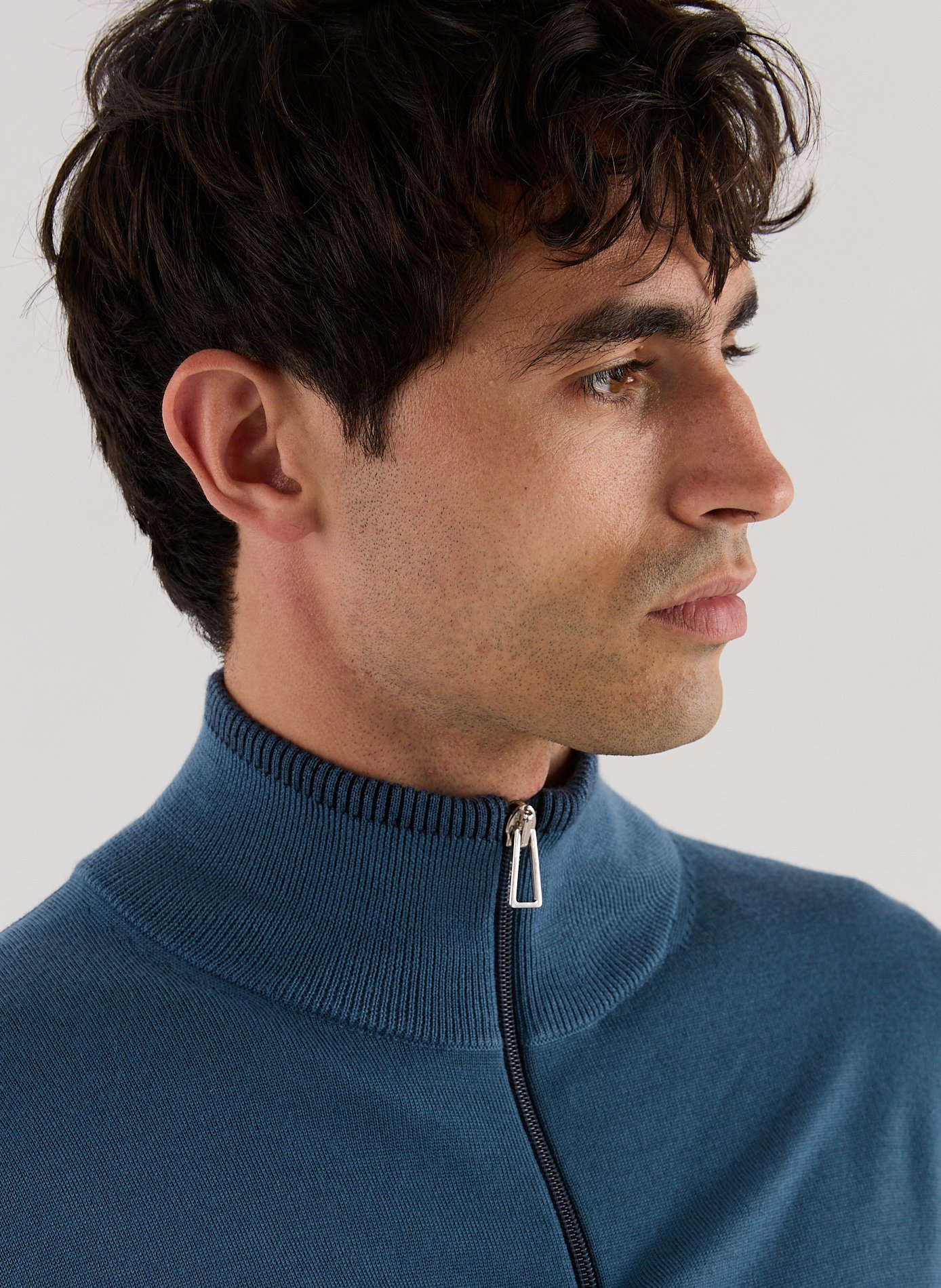 Pull col montant en laine PAUL SMITH Bleu