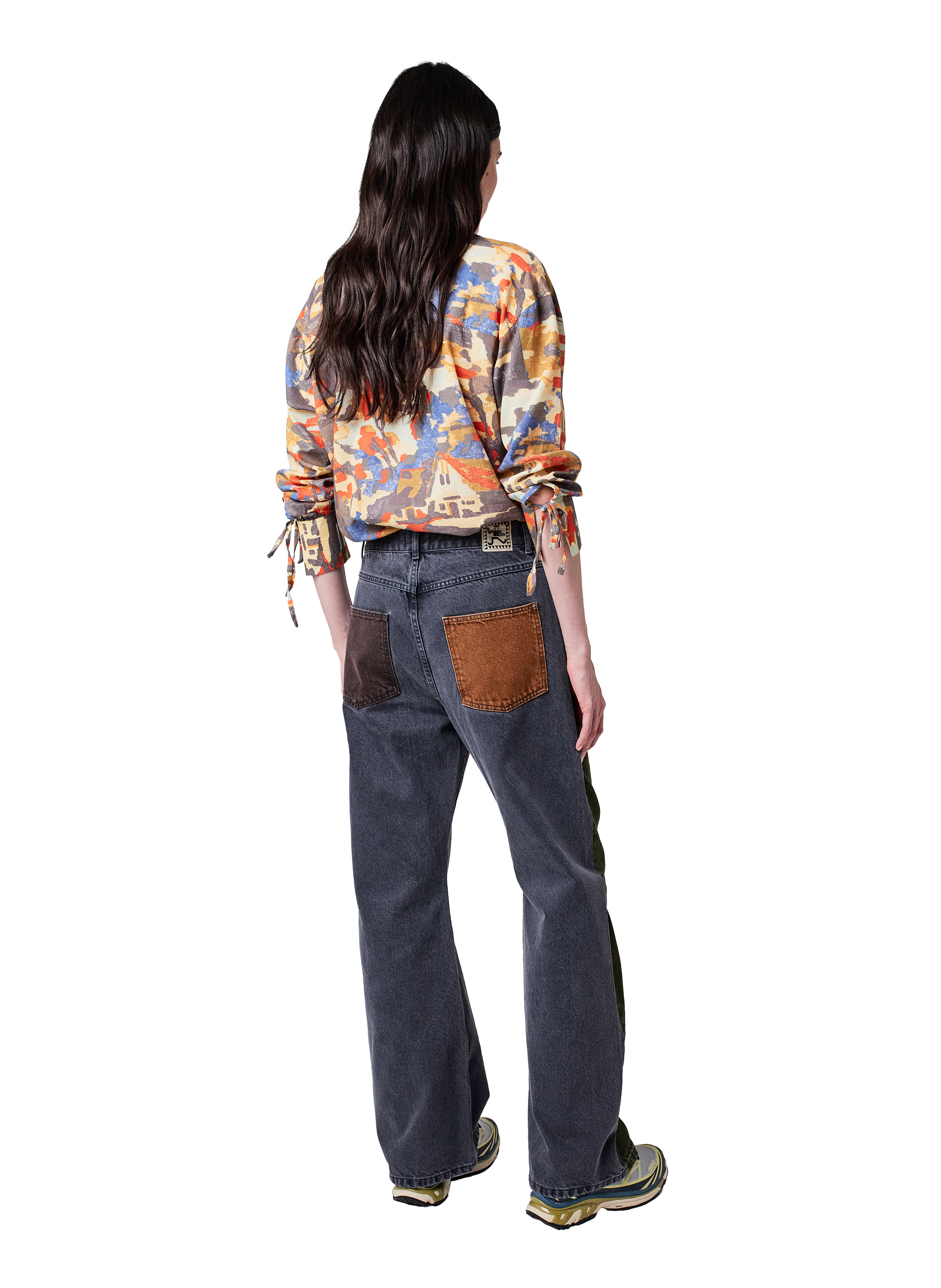 Pantalon effet patchwork en coton BOBO CHOSES Multicolore