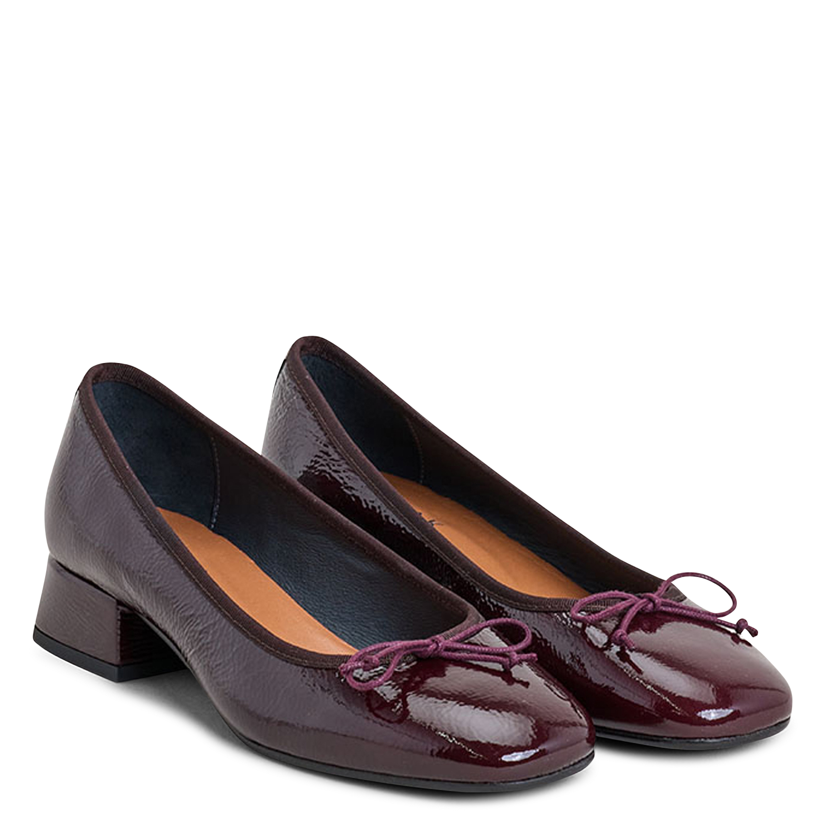 Ballerines à talons en cuir vernis dybil JONAK Rouge