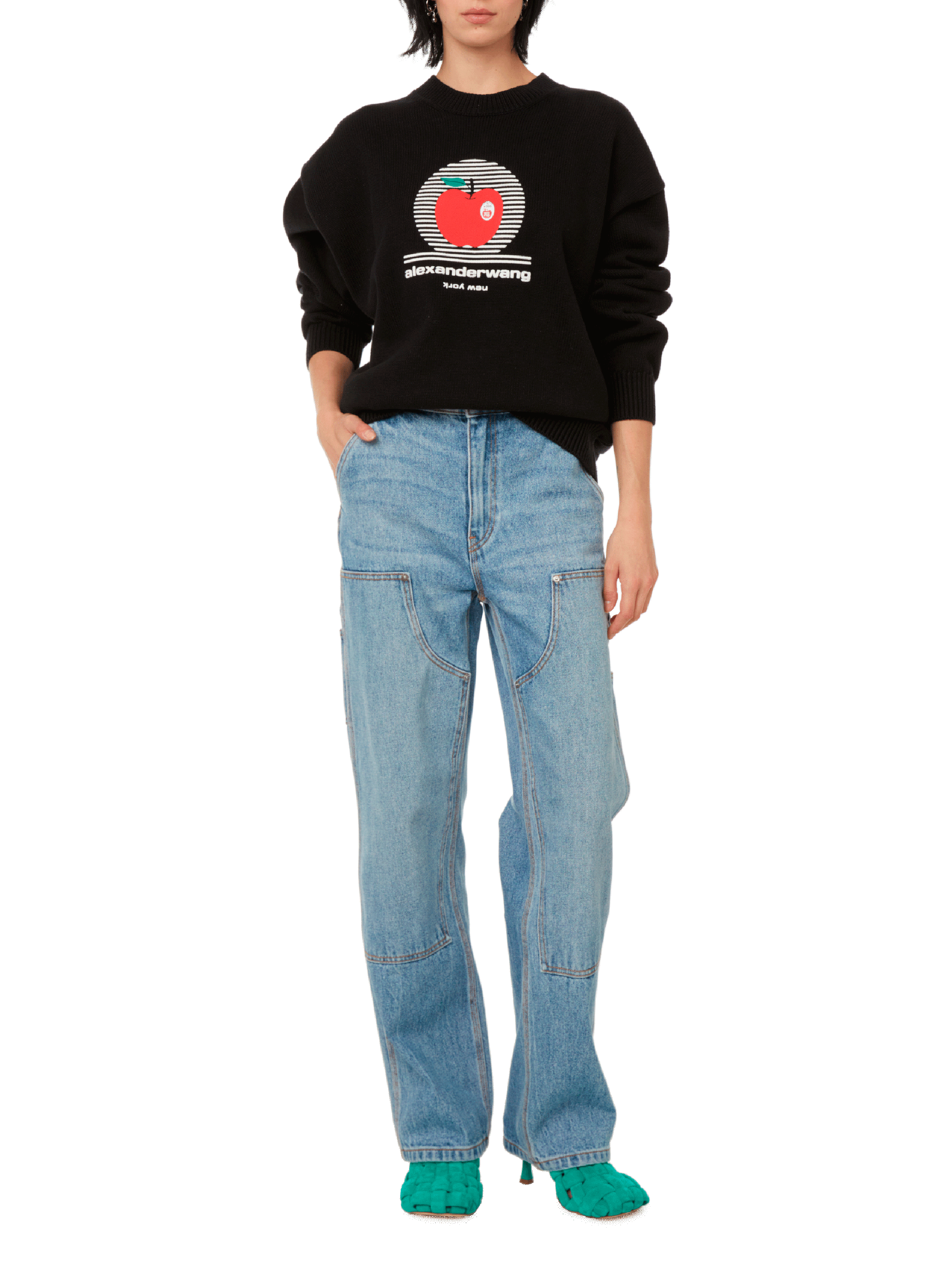 Pull à logo  ALEXANDER WANG Noir