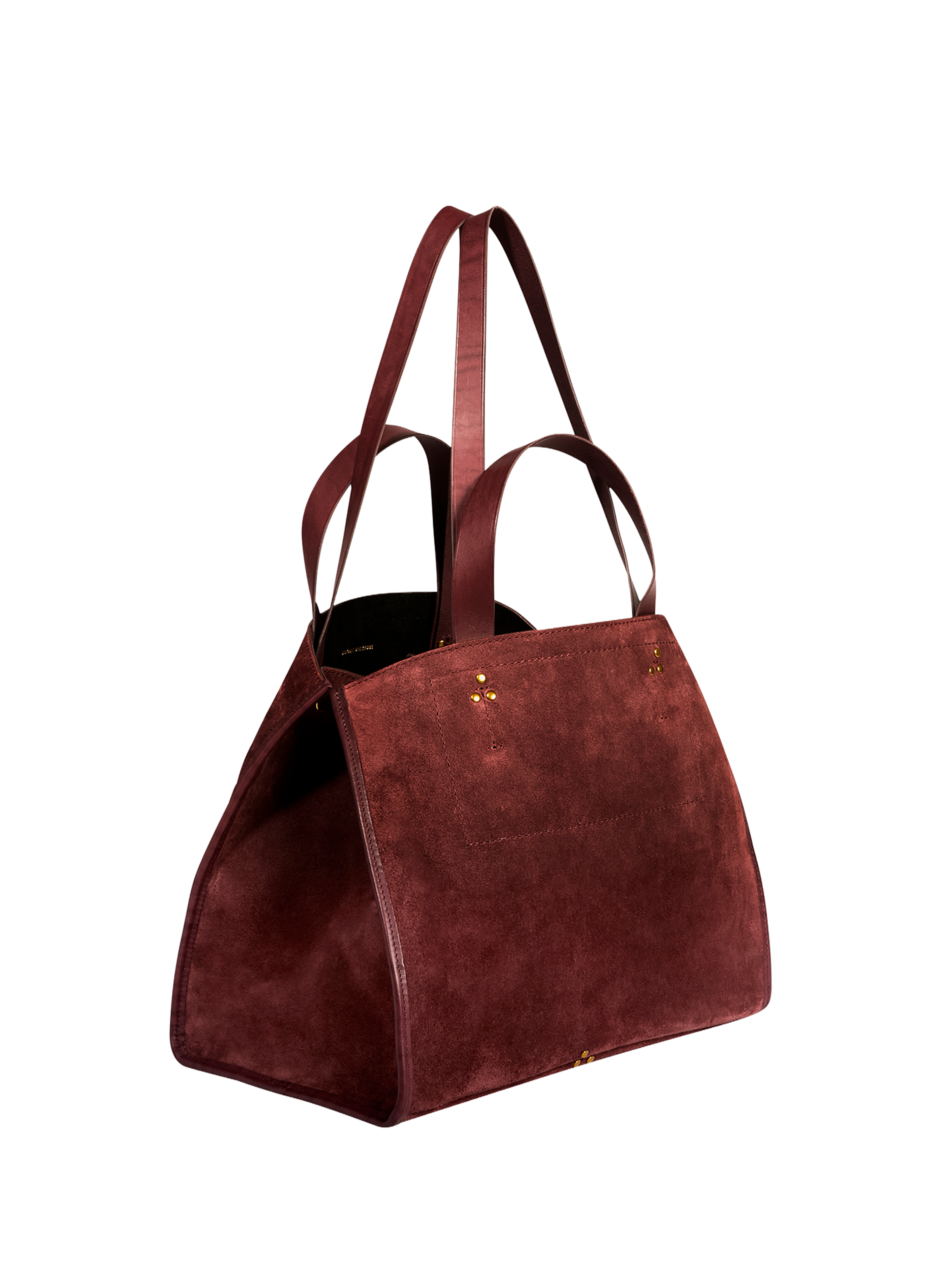 Sac cabas Léon M en cuir suédé de veau JÉRÔME DREYFUSS Rouge