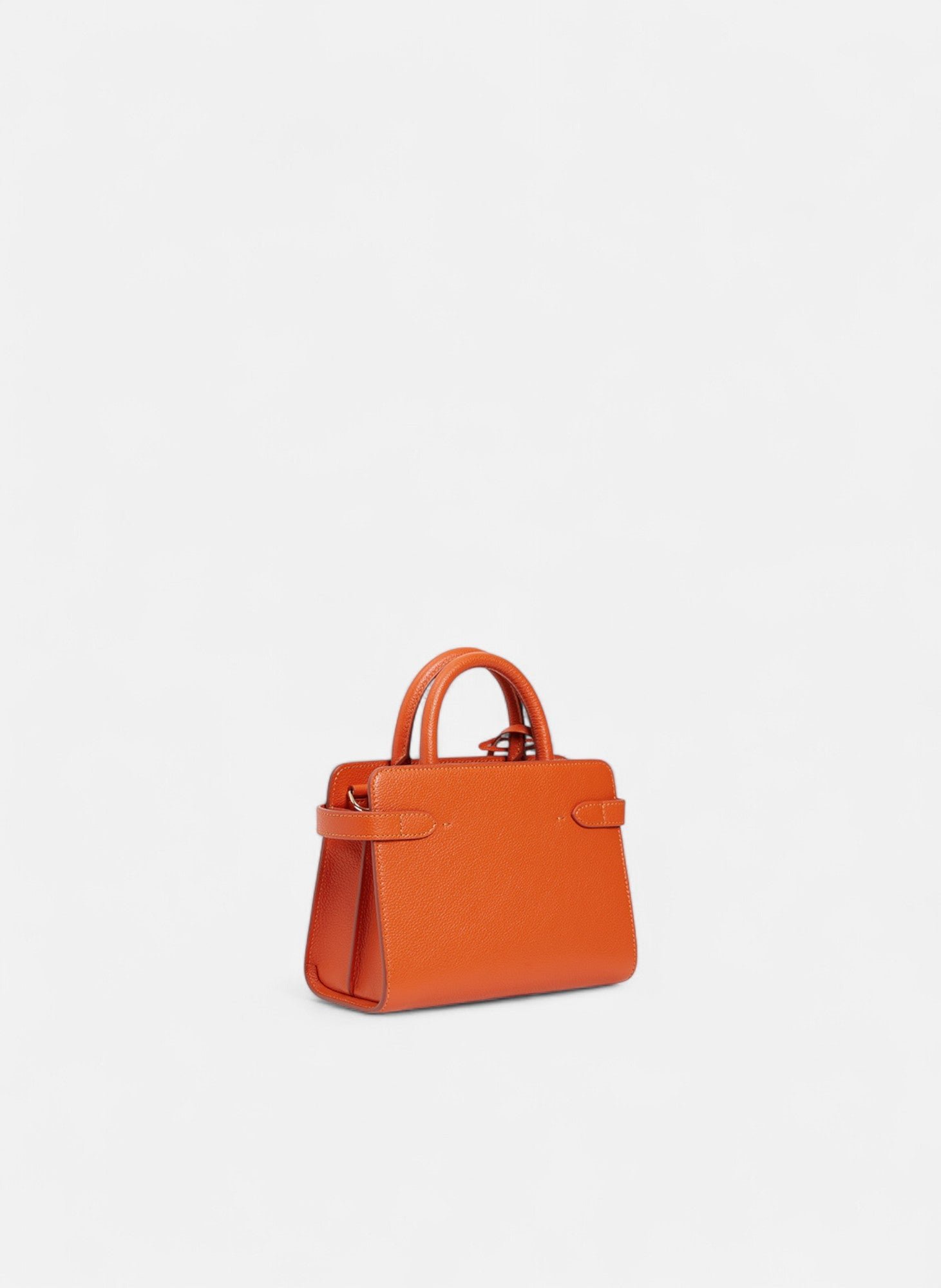 Petit sac à main emilie en cuir grainé LE TANNEUR Orange