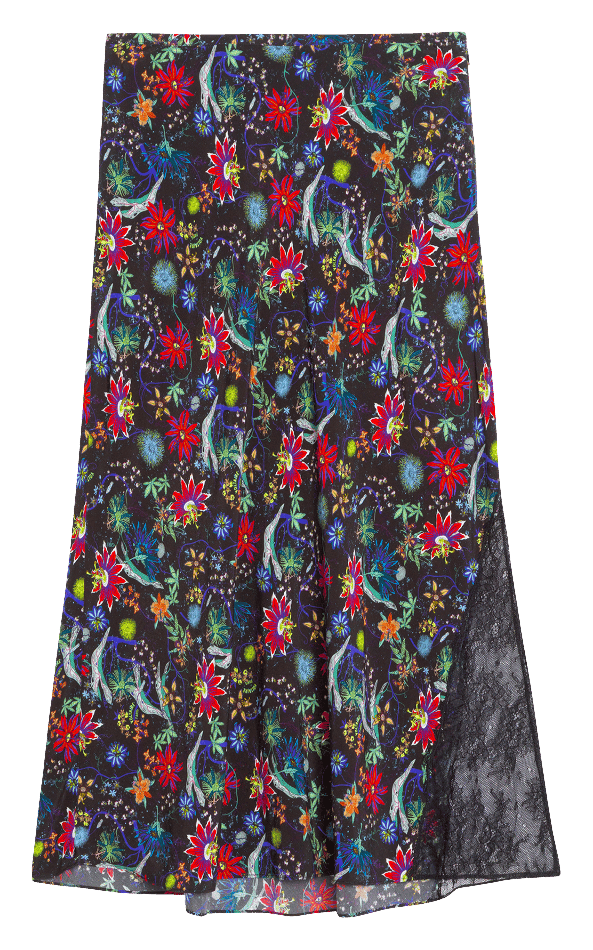 Jupe midi fluide fendue imprimée jayla ZADIG&VOLTAIRE Bleu