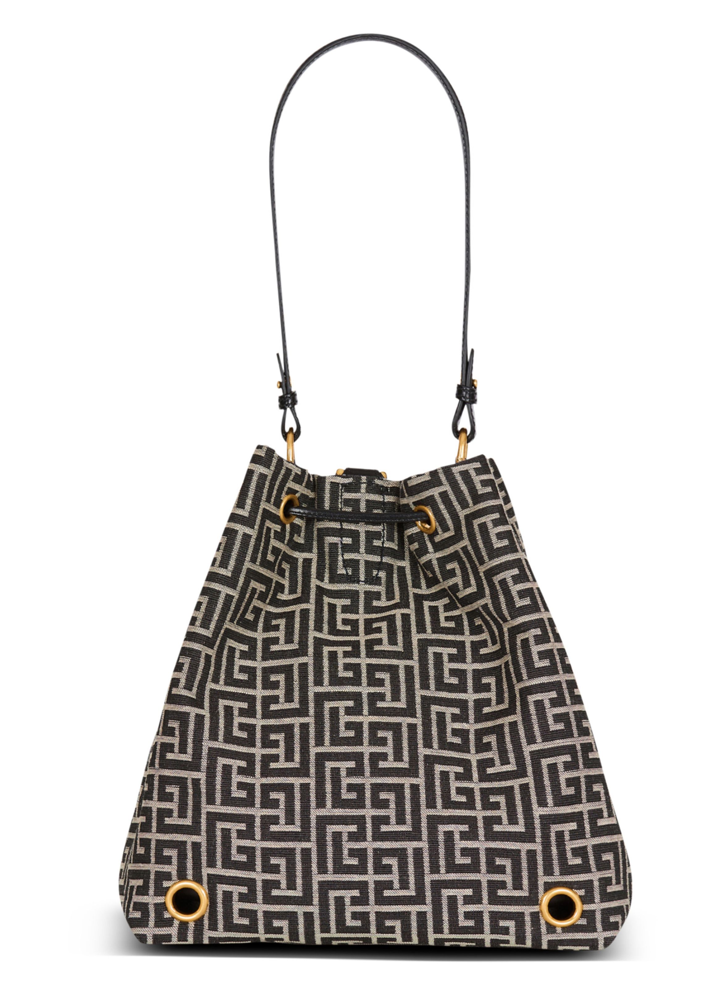 Sac à dos pulse en jacquard monogramme BALMAIN Noir