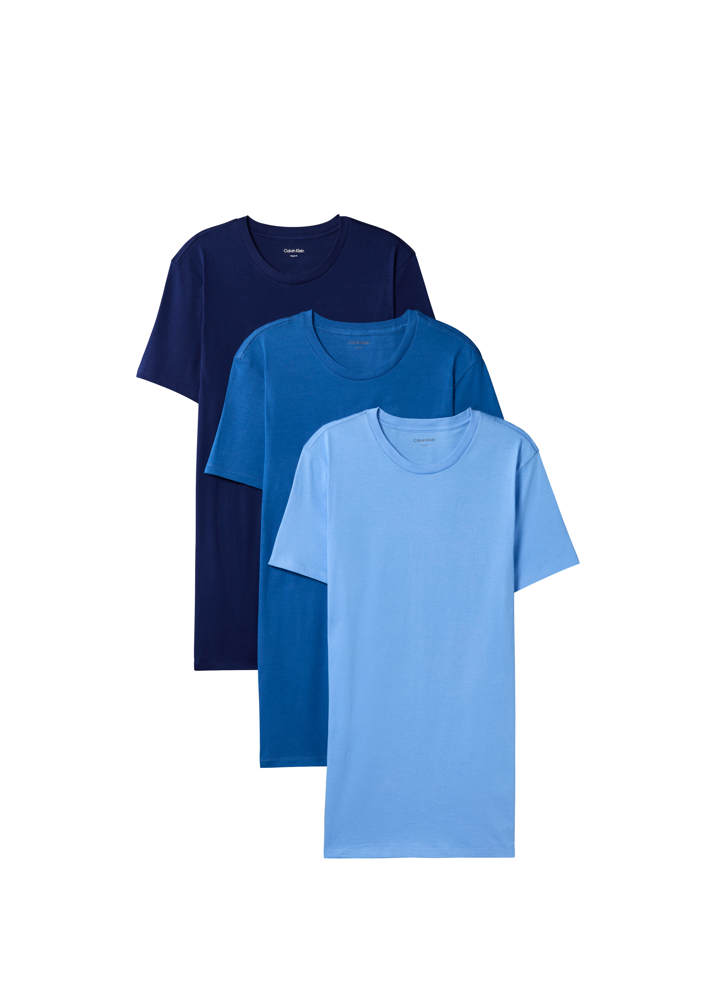 Lot de t-shirts en coton CALVIN KLEIN Bleu